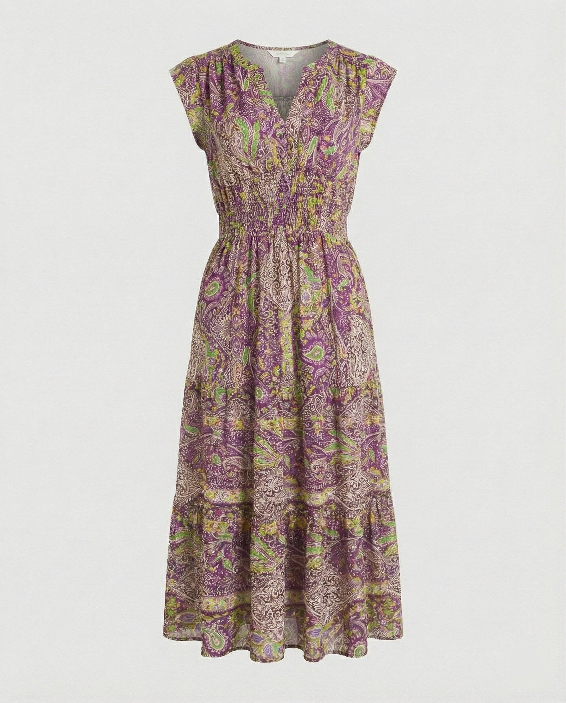 Boho Maxi Dress Summer with Smocked Waist