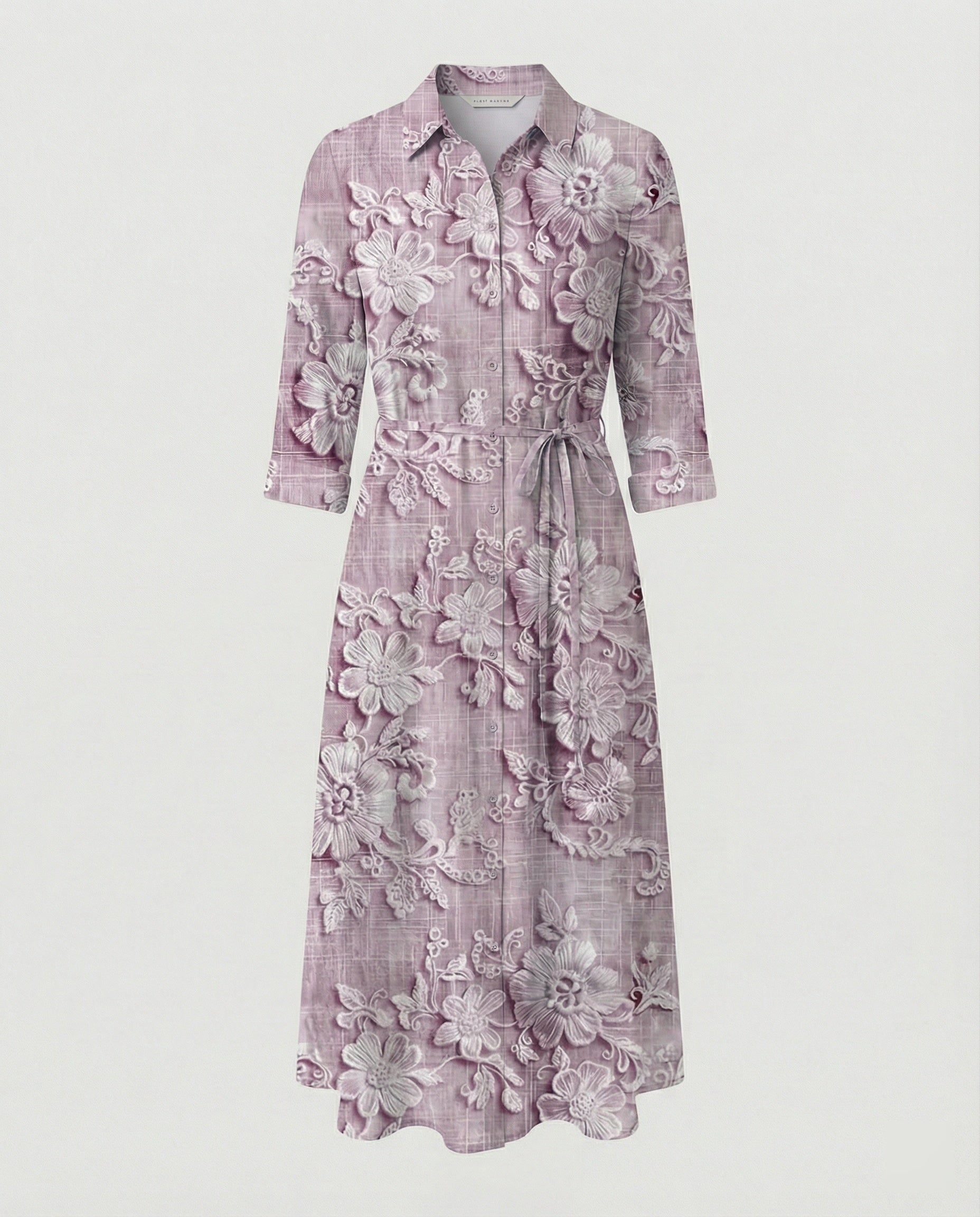 Maxi dress women floral linen blend