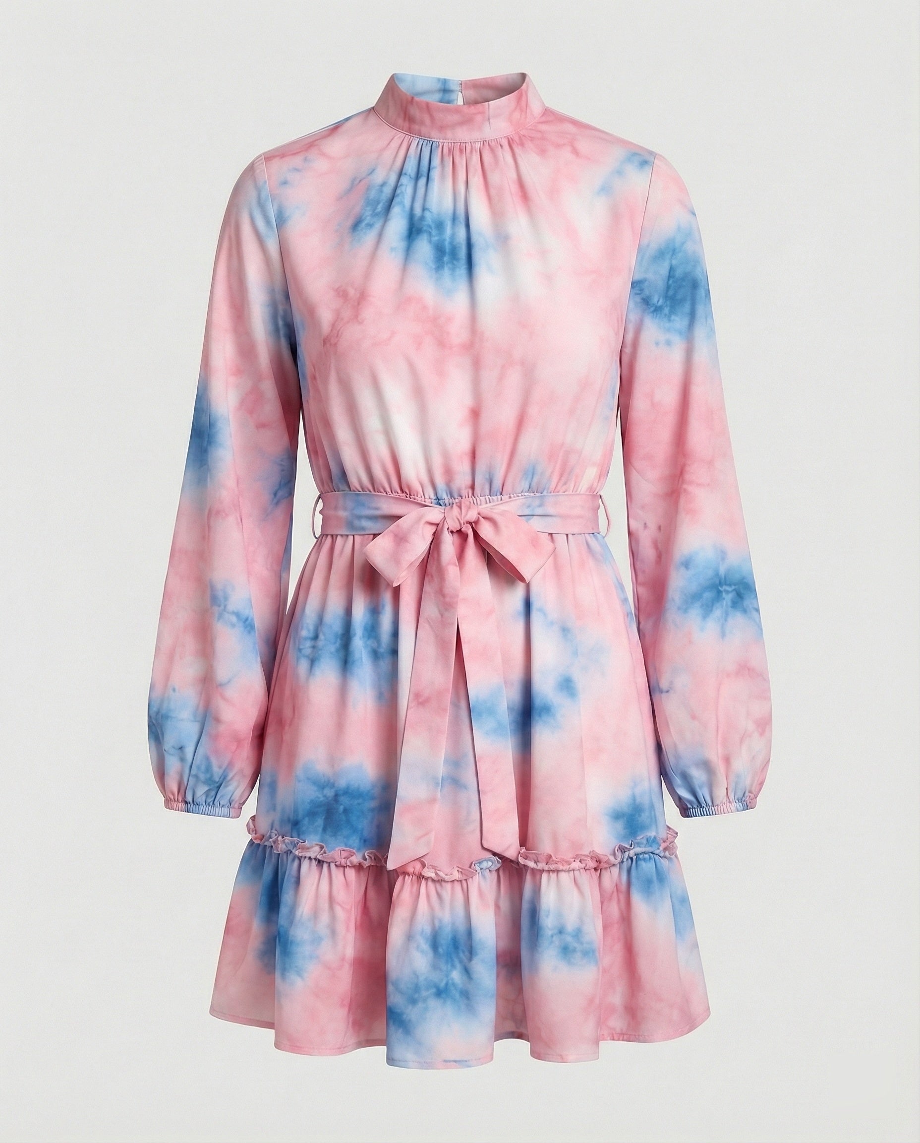 Women's casual dress mini with ruffle