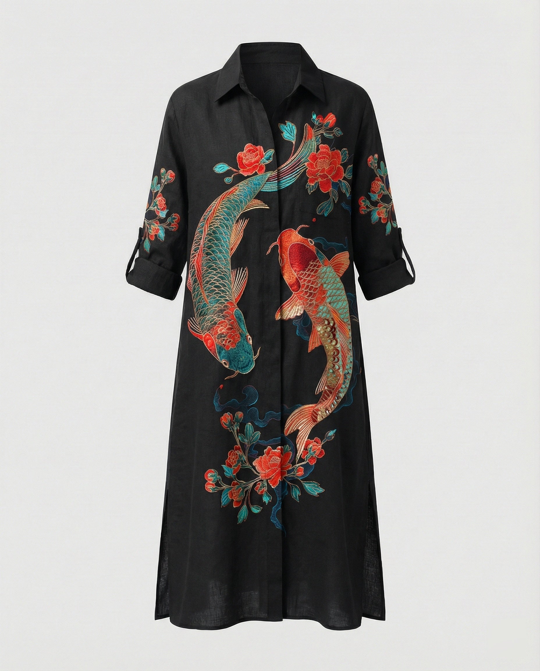Women's Kaftan Dress Long Silk Look