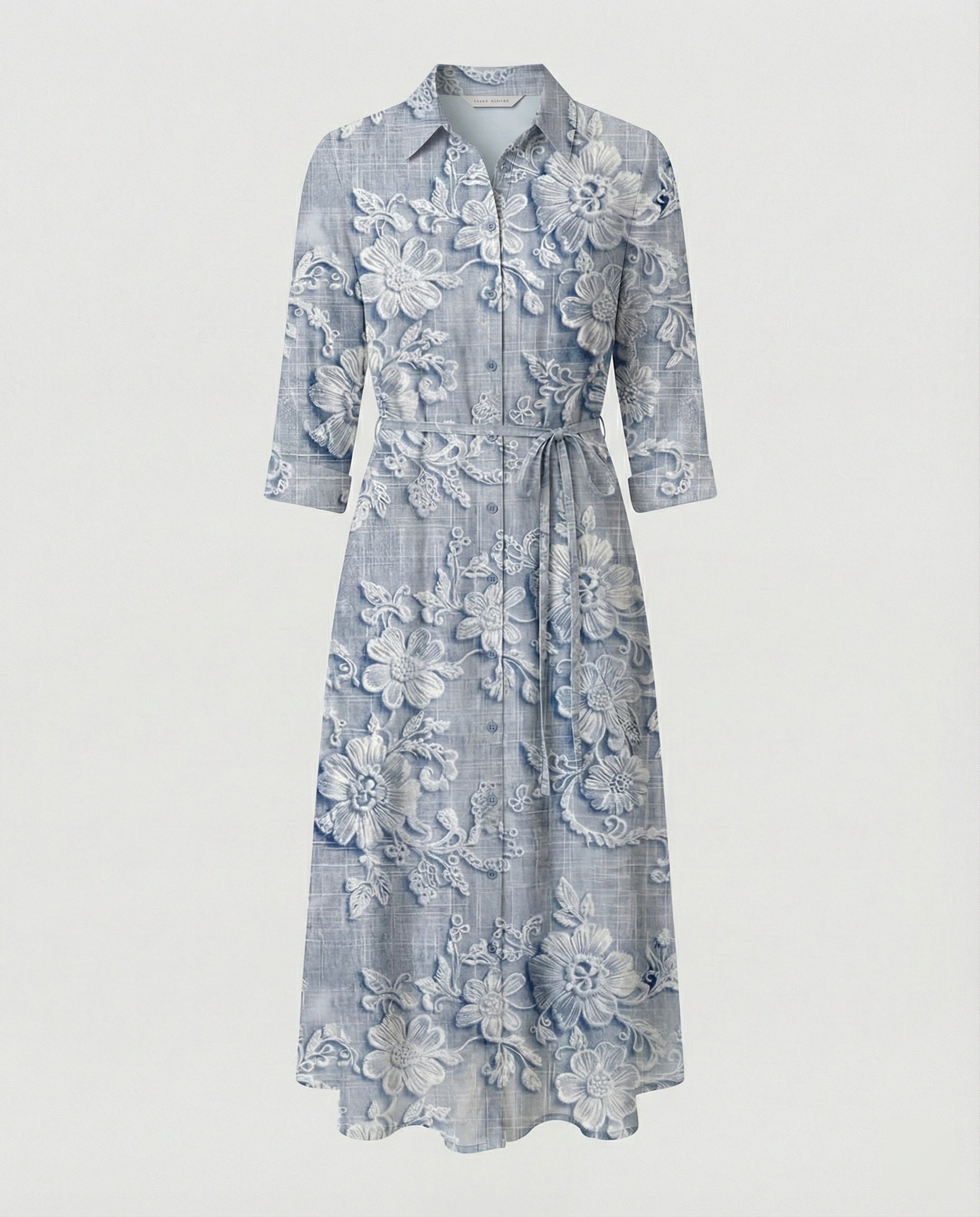 Maxi dress women floral linen blend