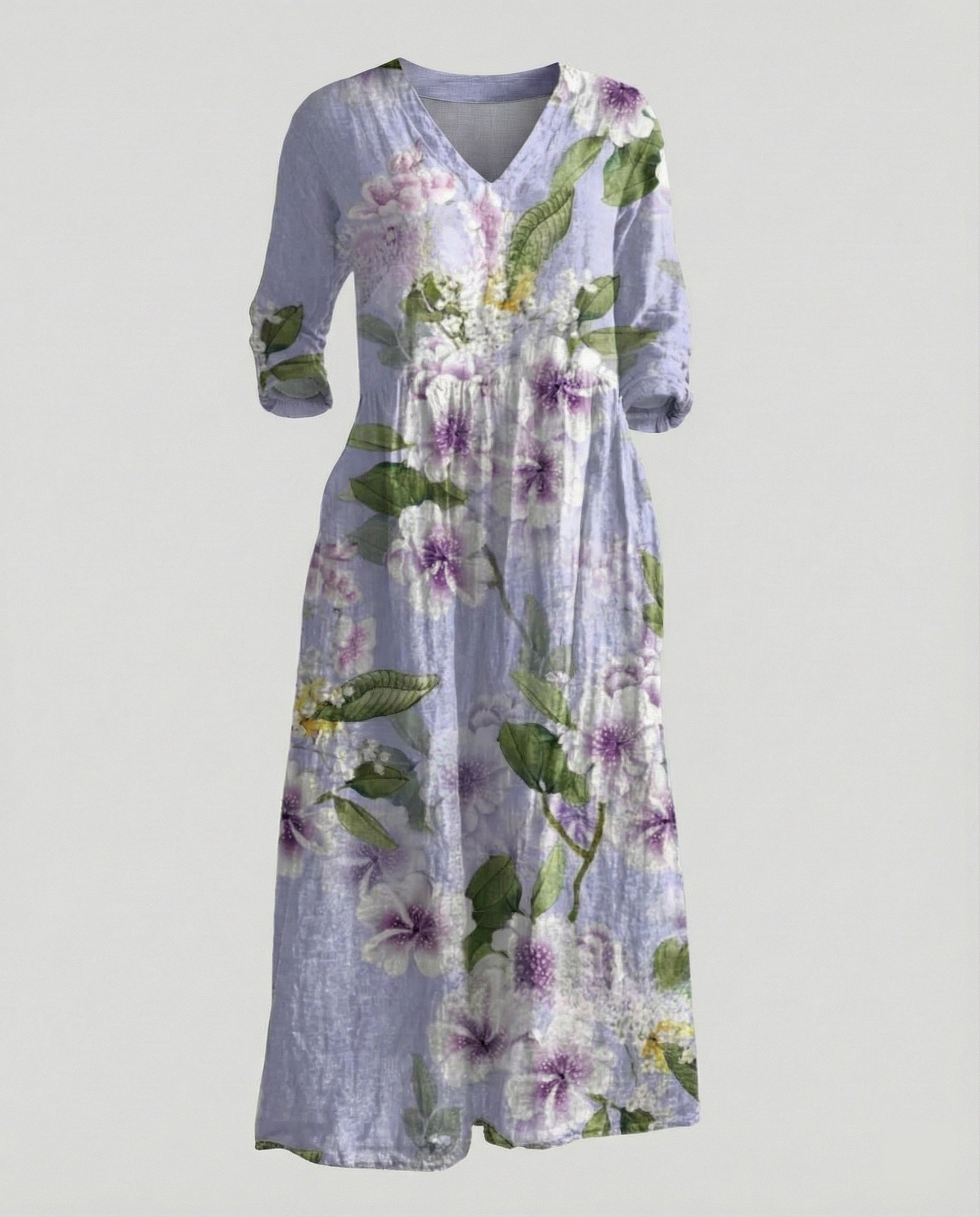 Women's Boho Maxi Dress Summer Linen Look
