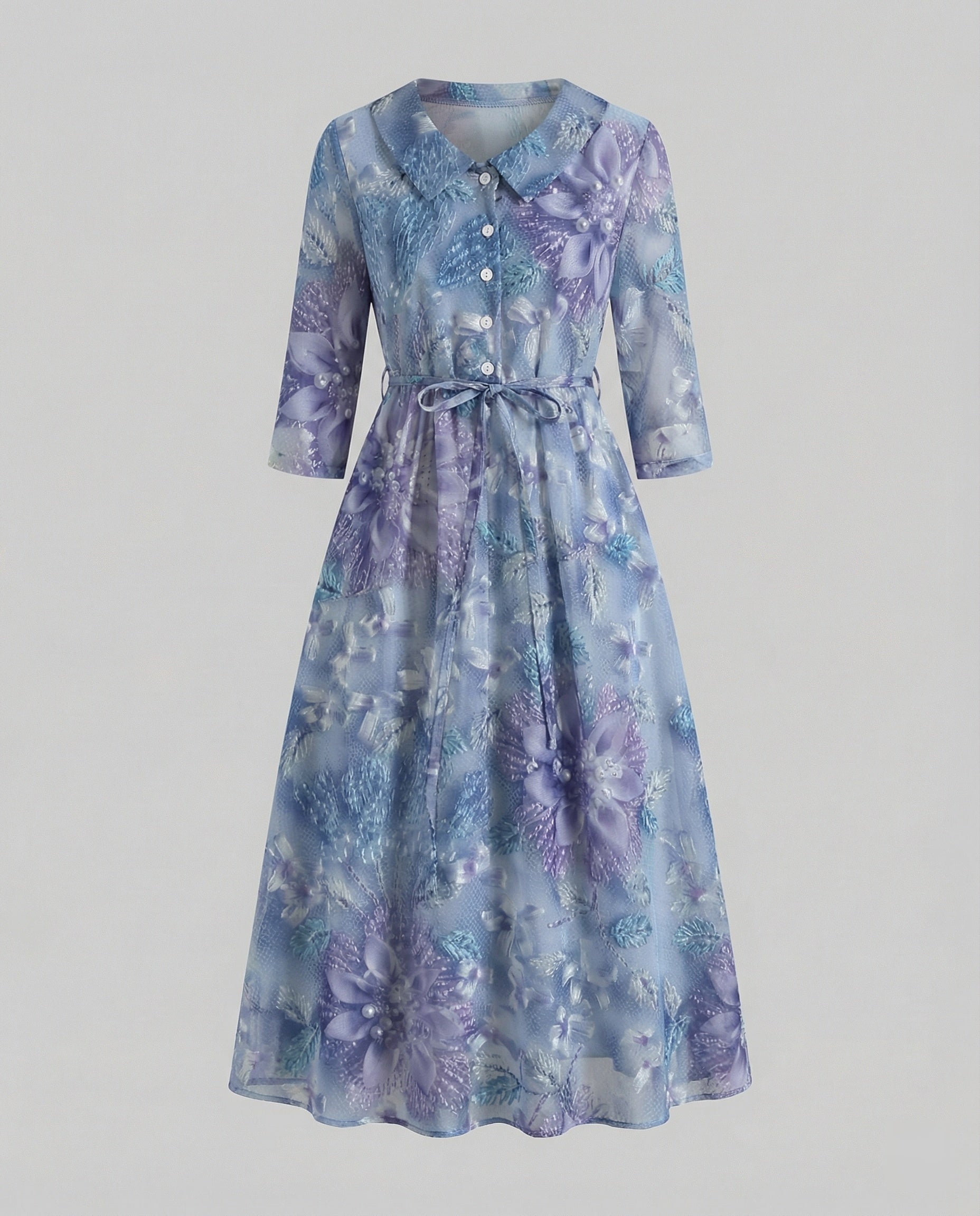 Ladies' Maxi Dress Shirt Dress Daisy