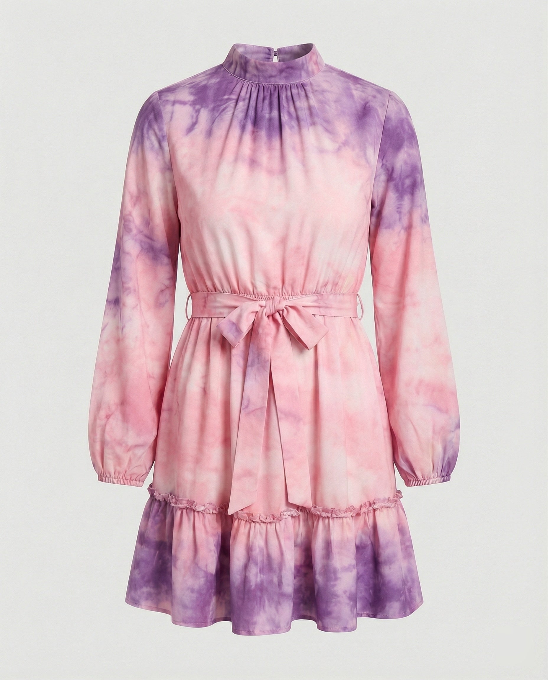 Women's casual dress mini with ruffle