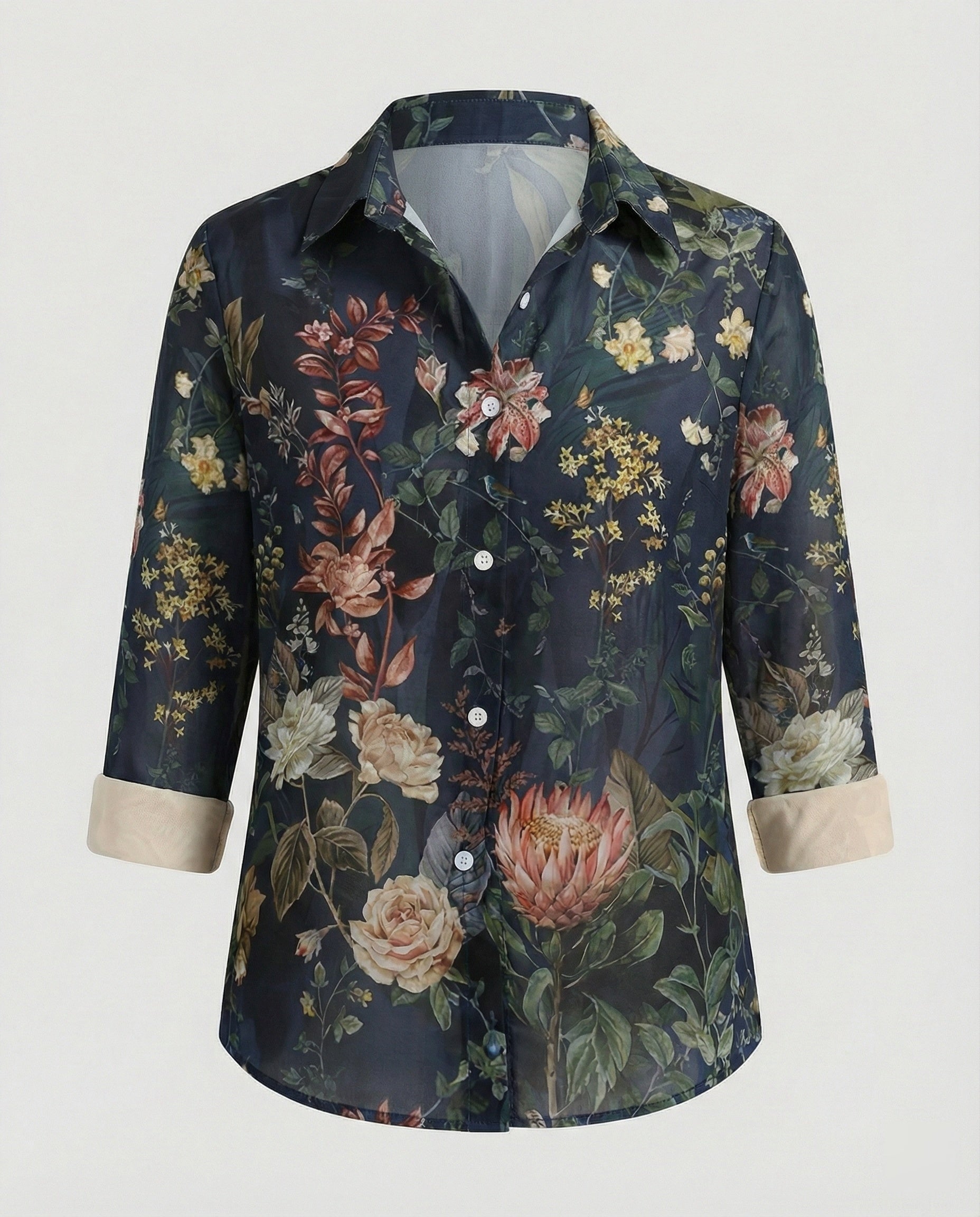 Women's Shirt Blouse Cat Print