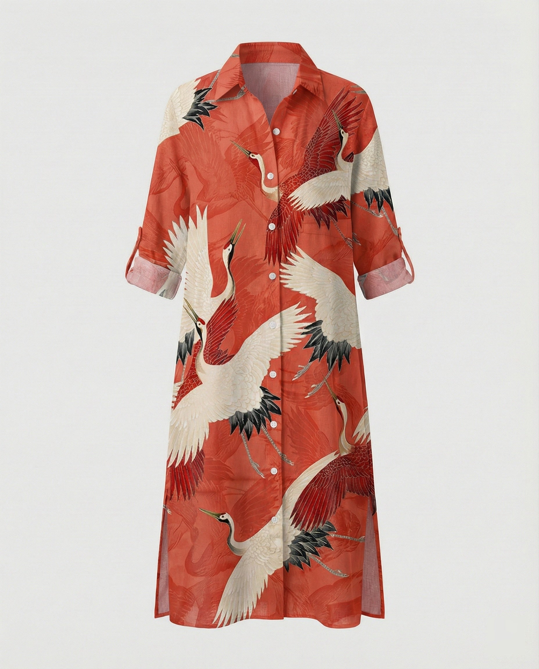 Women's Kaftan Dress Long Silk Look
