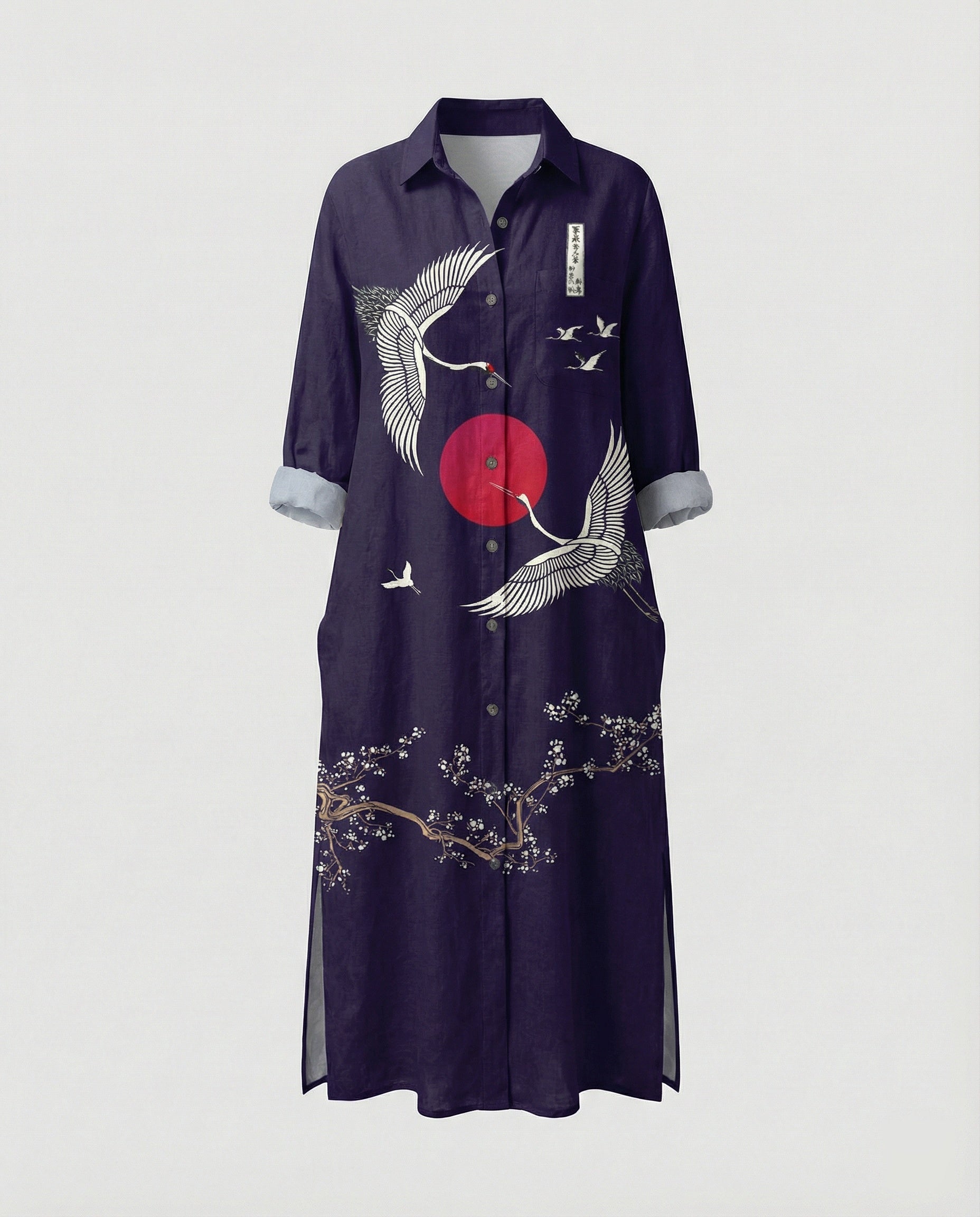 Women's Kaftan Dress Long Silk Look