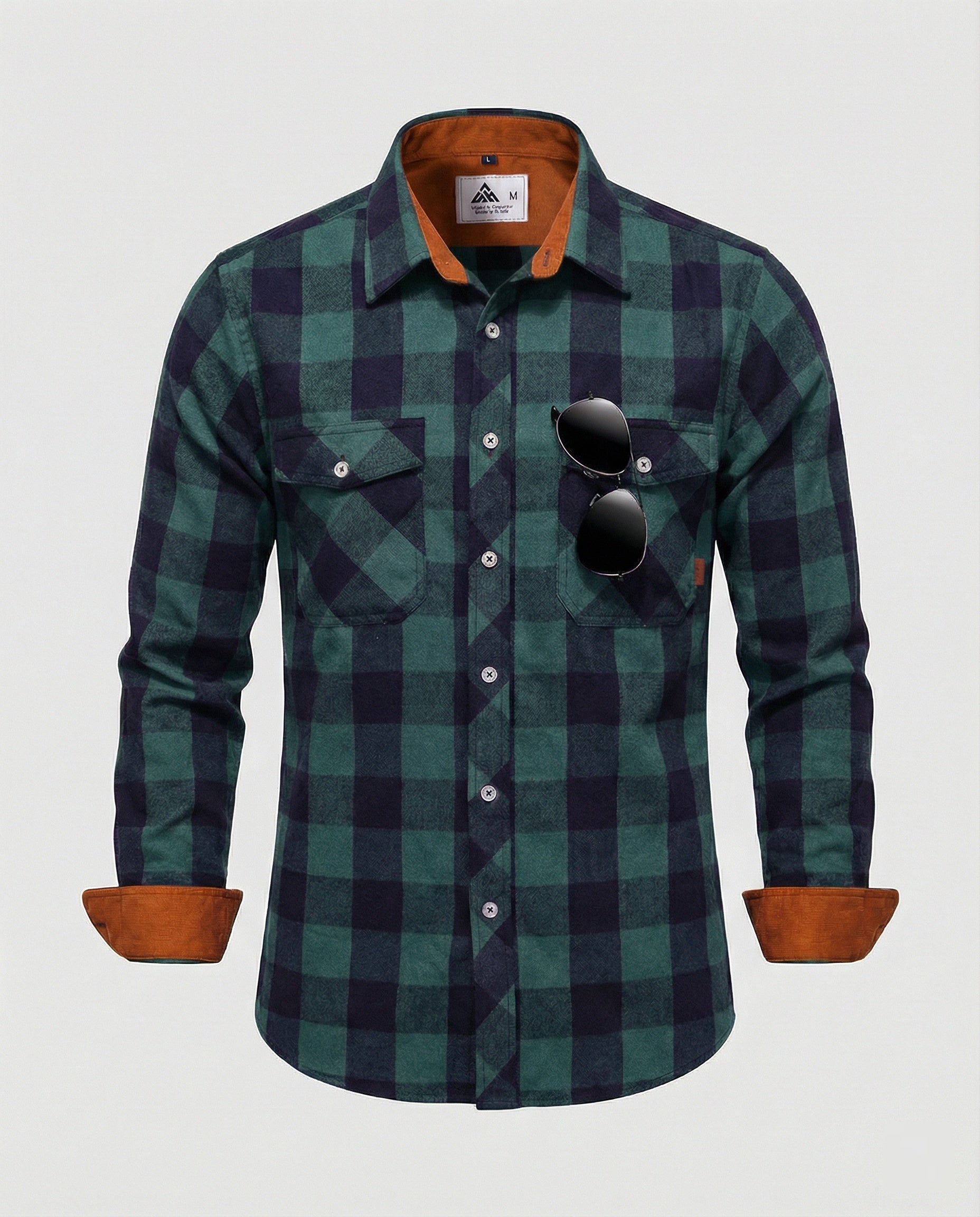 Men's Flannel Shirt Checkered Casual