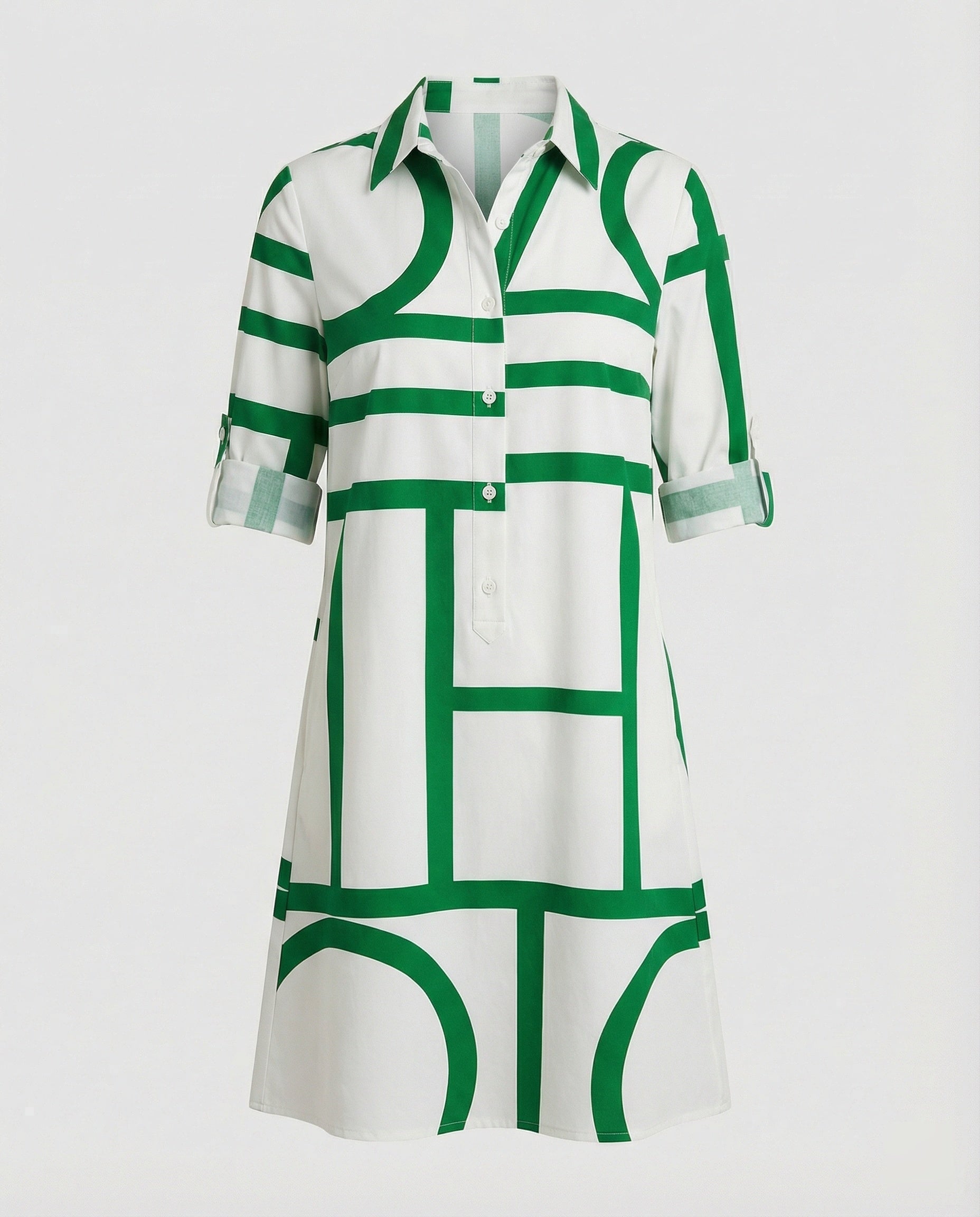 Women Shirt Dress Cotton Casual