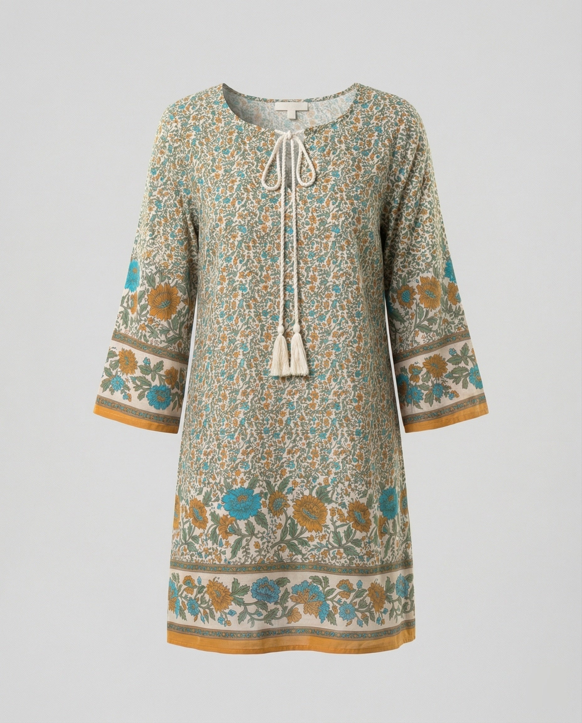 Short Tunic Dress Women Floral