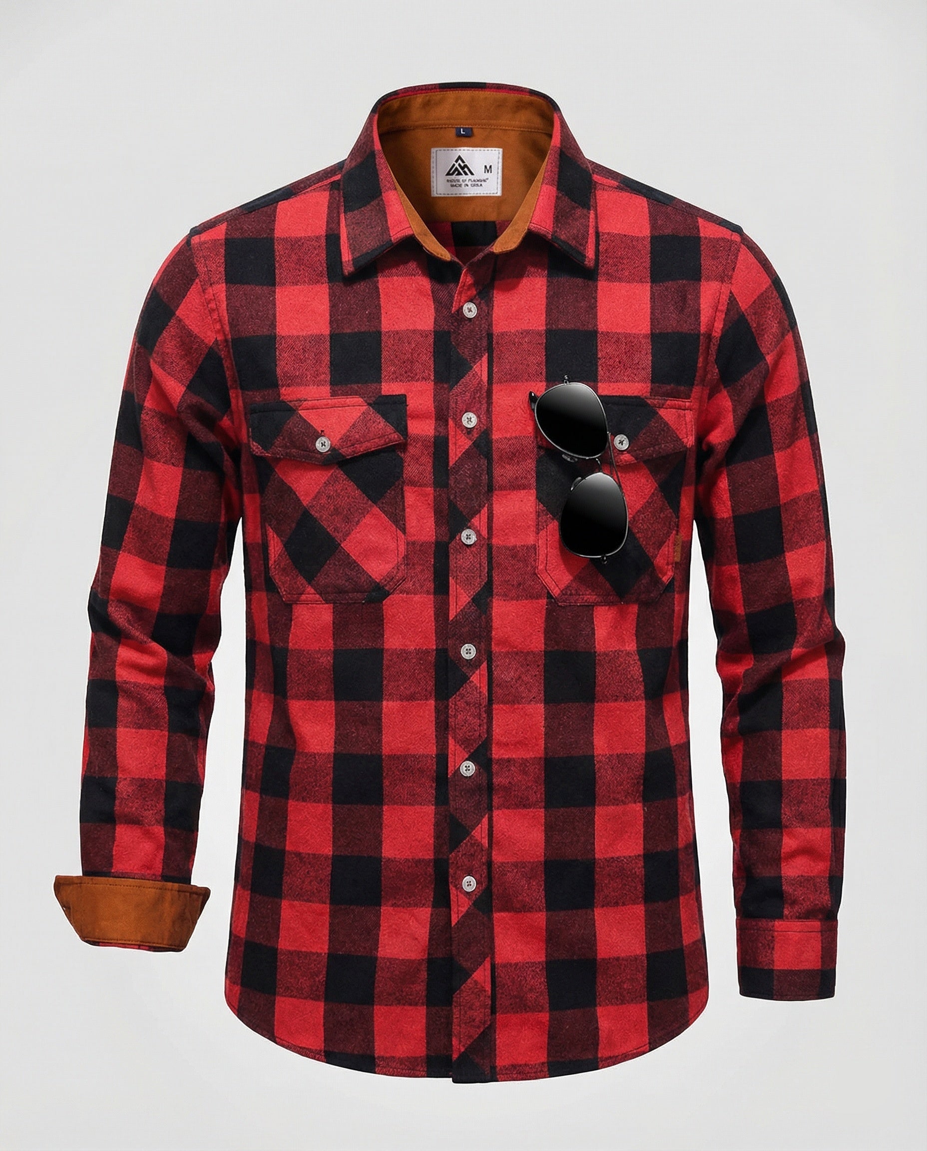 Men's Flannel Shirt Checkered Casual