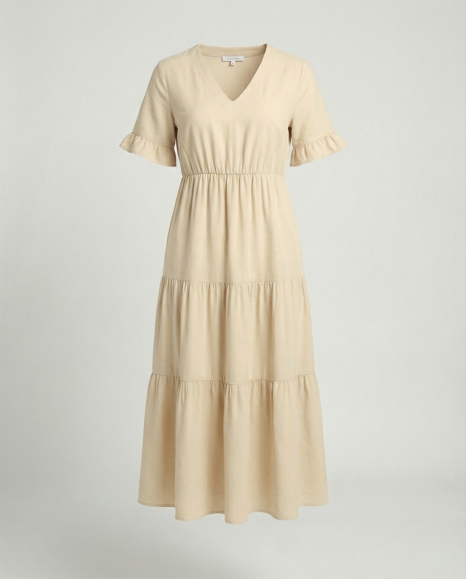Women's midi dress tiers with ruffles