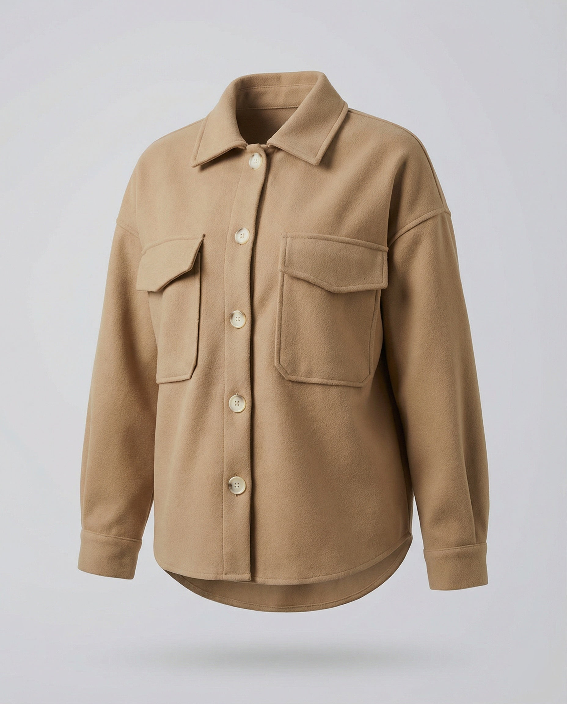 Women Oversized Blouse with Button Details