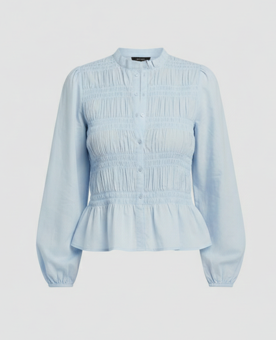 Blouse Ladies Peplum Balloon Sleeves