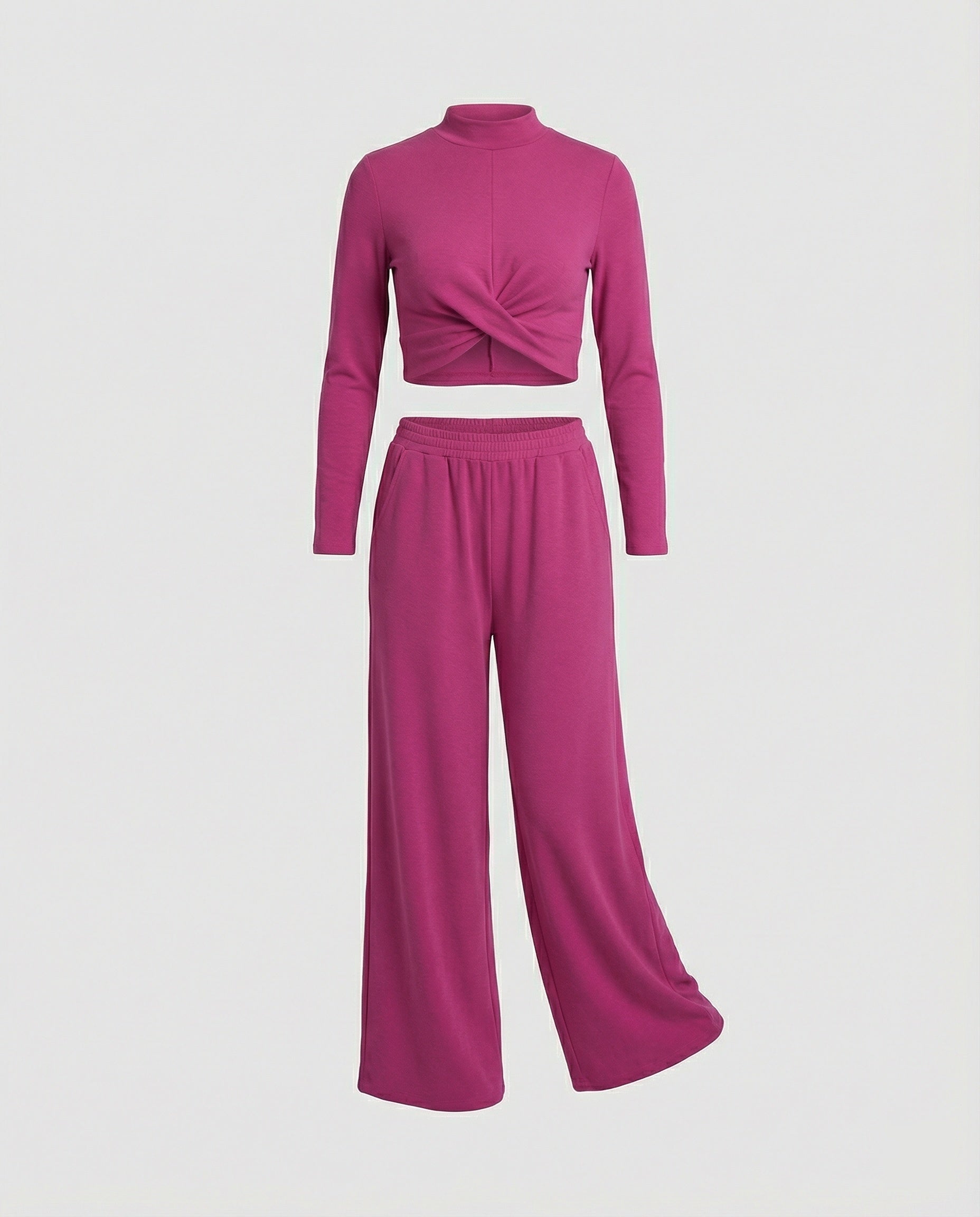 Two-piece set women with twist top