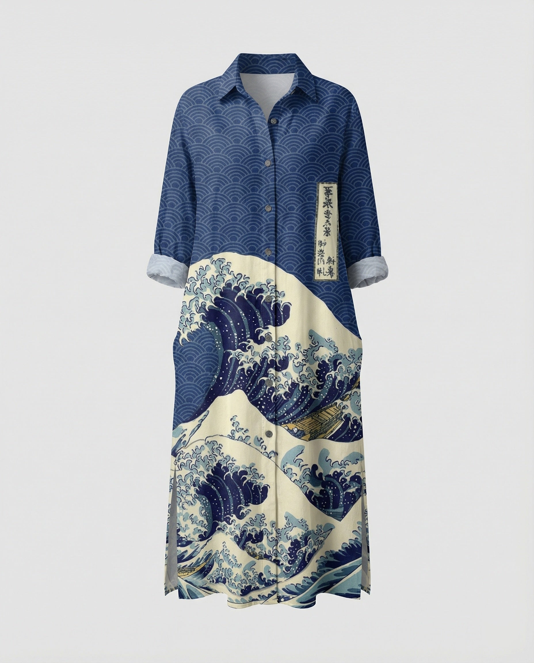 Women's Kaftan Dress Long Silk Look