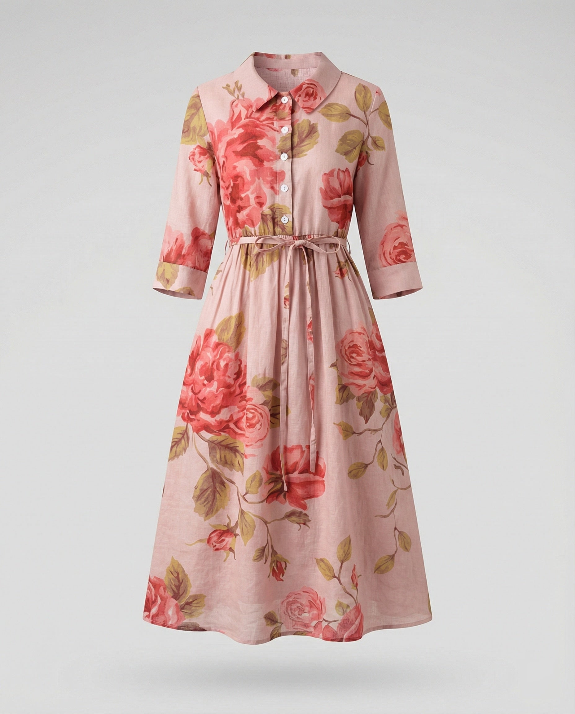 Ladies' Maxi Dress Shirt Dress Daisy