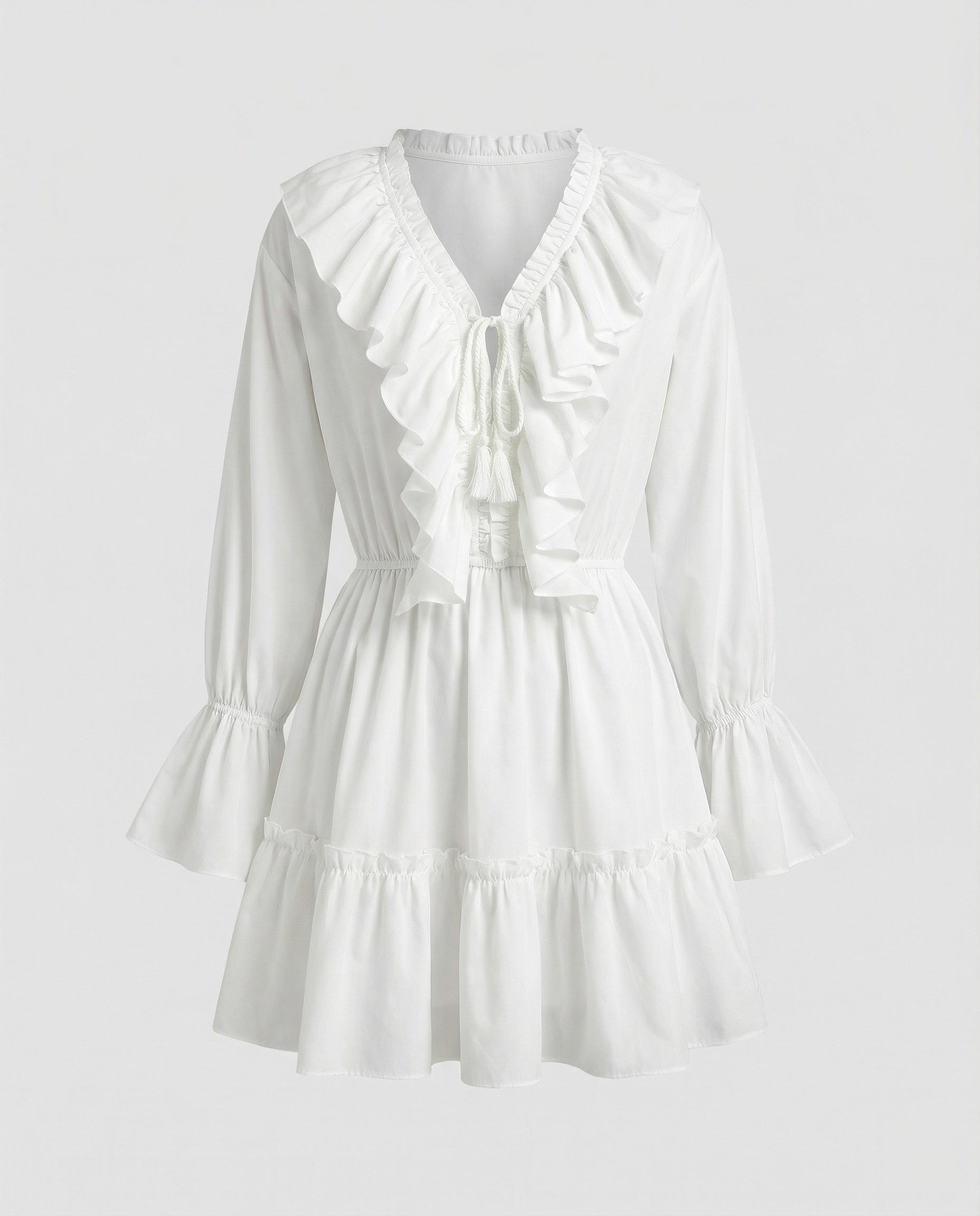 Leisure dress women ruffle mini dress