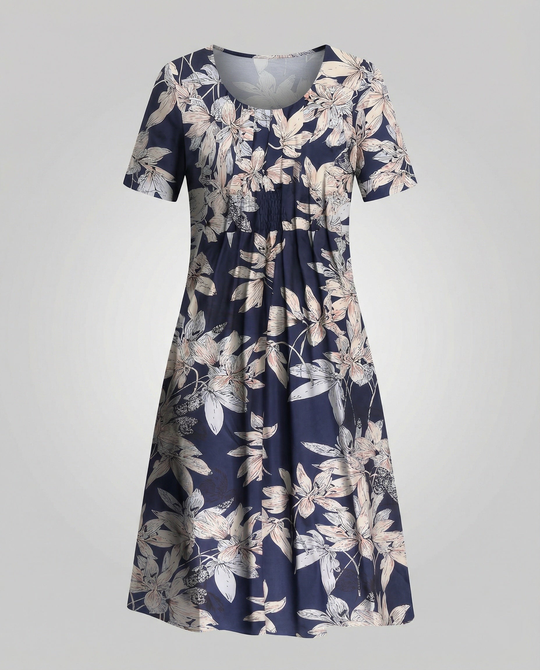 Ladies leisure dress jersey knee-length