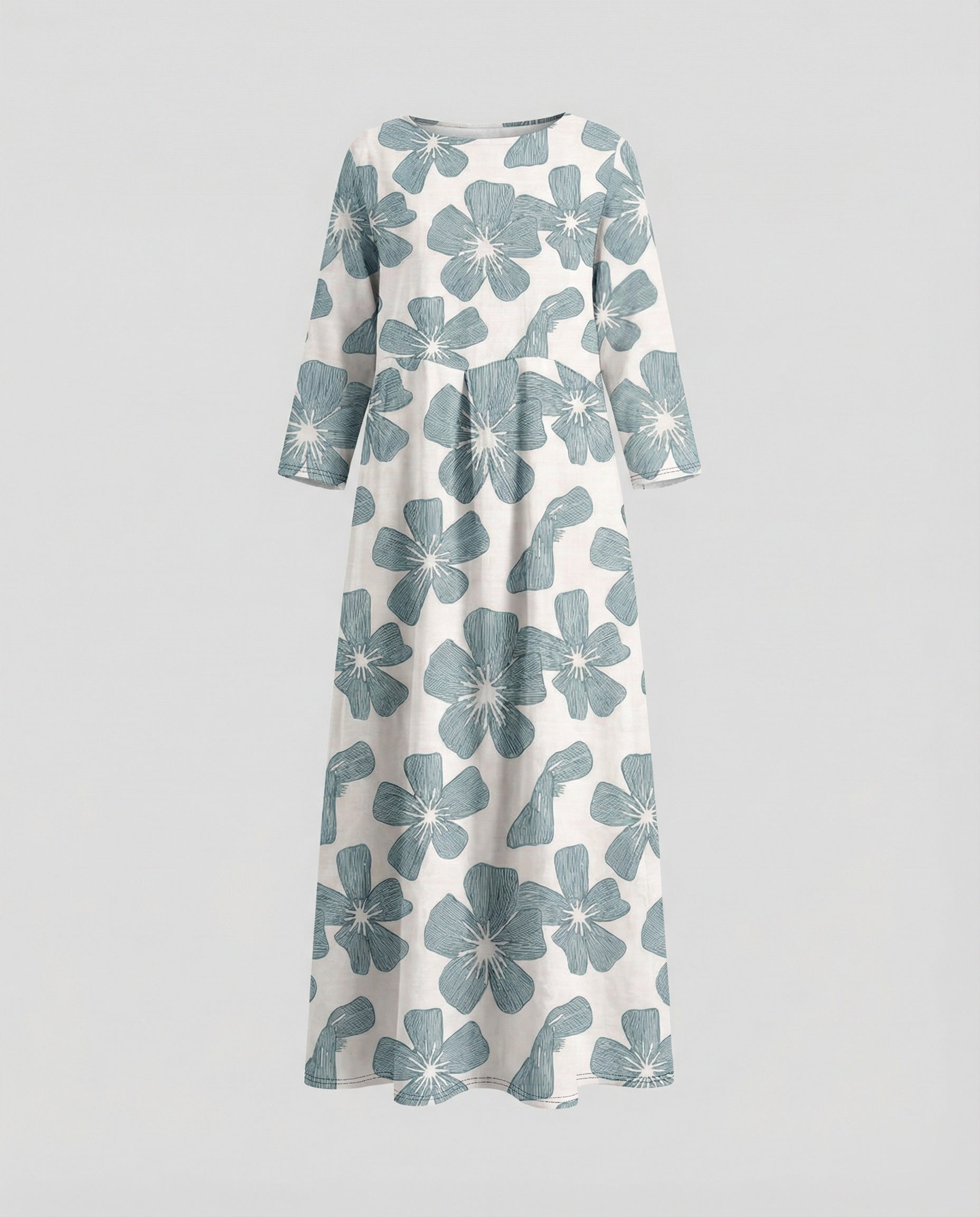 Ladies maxi dress floral with pockets