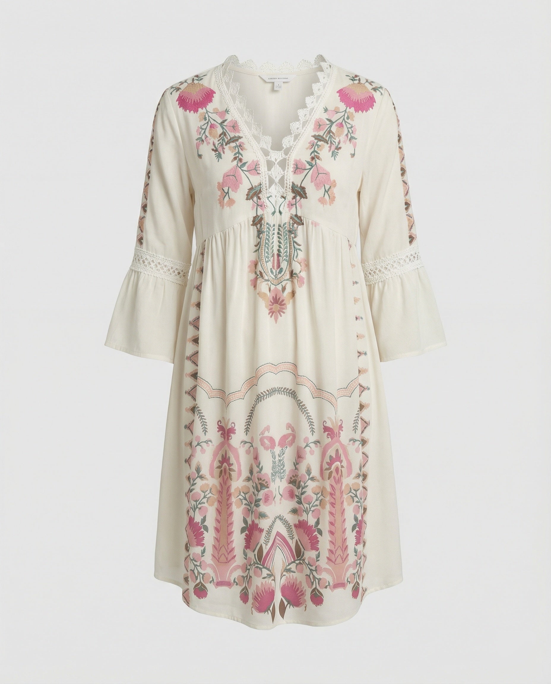 Boho Flower Dress Women A-Line
