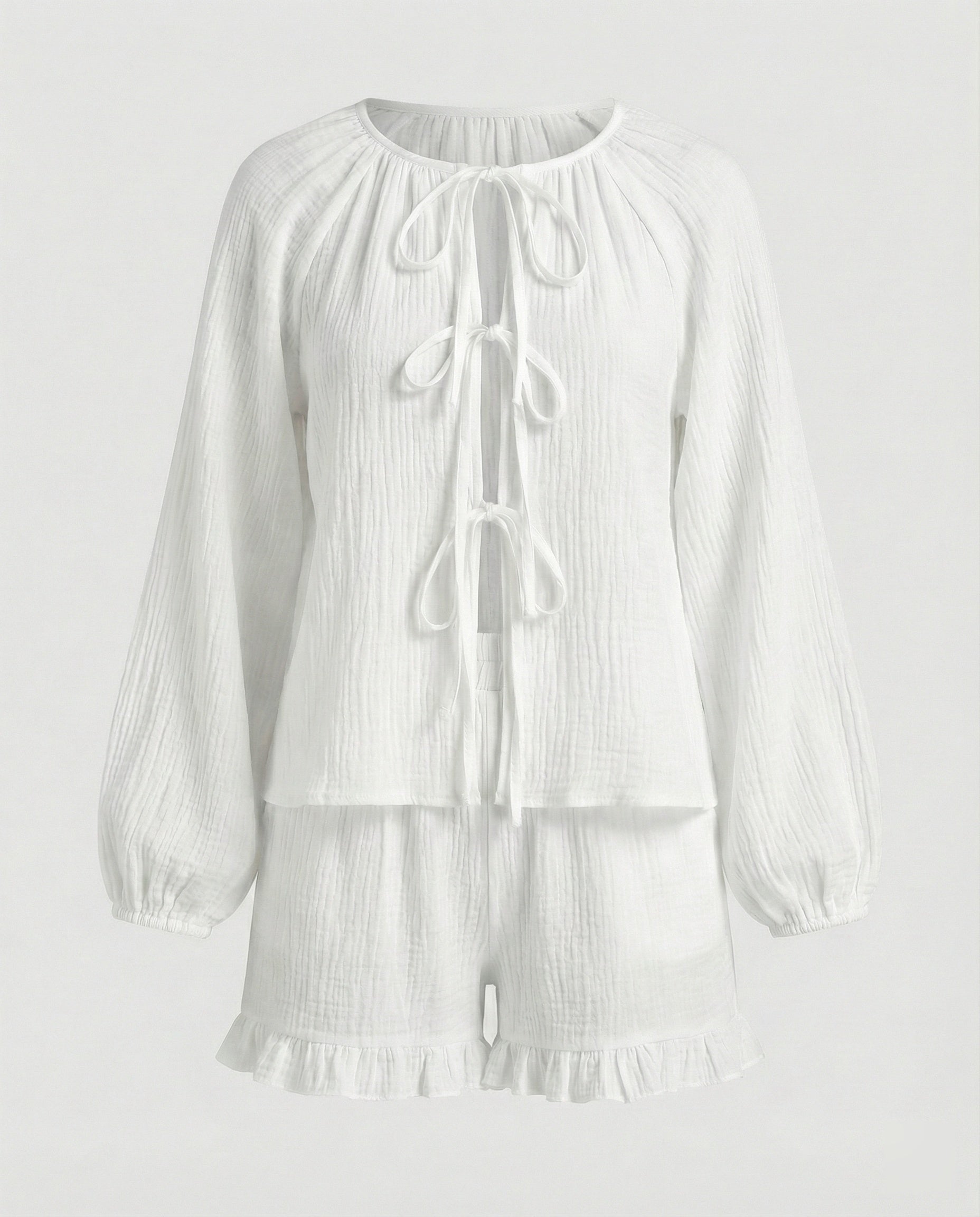 Ladies Two-Piece Set Muslin Summer