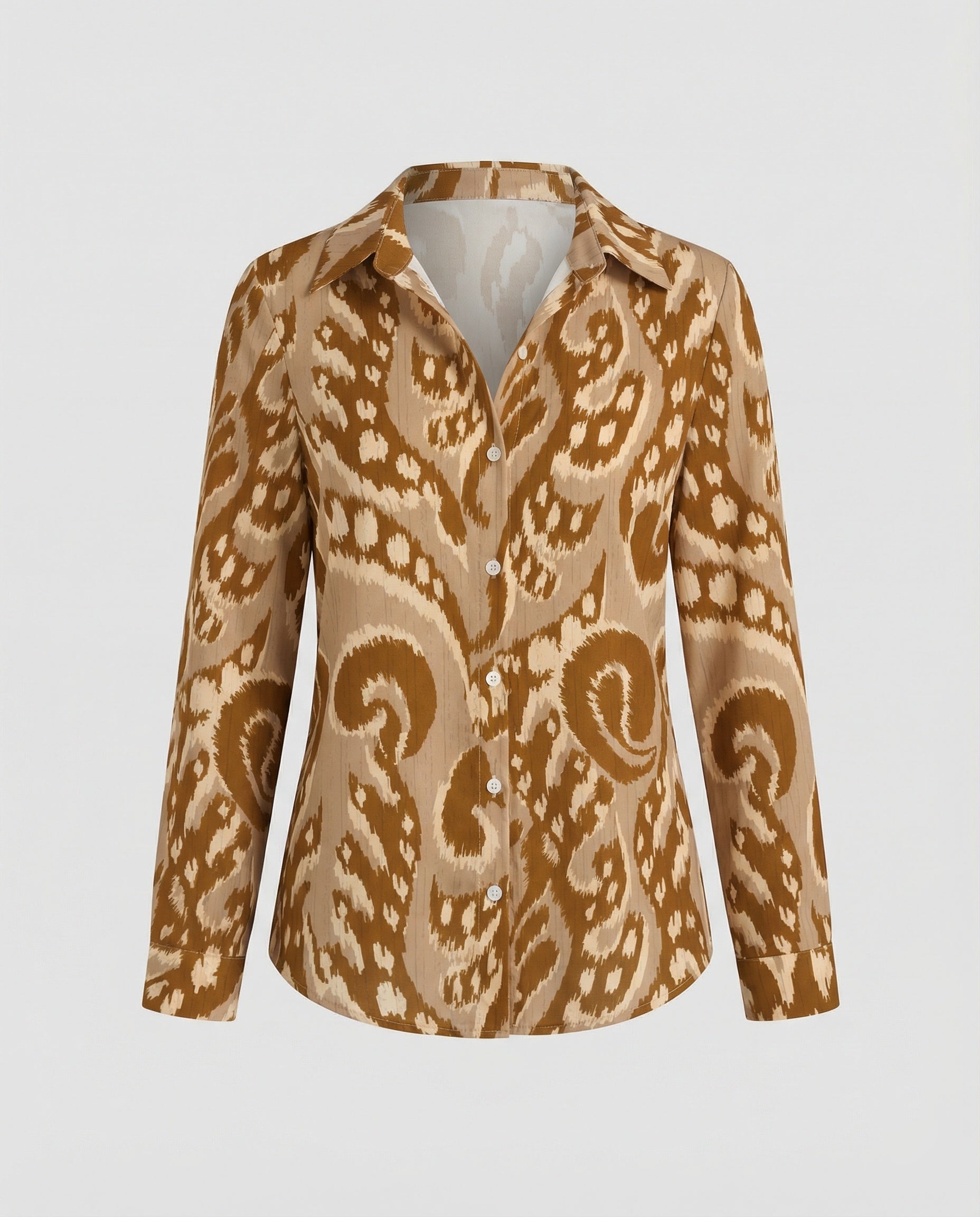 Shirt blouse silk look women floral