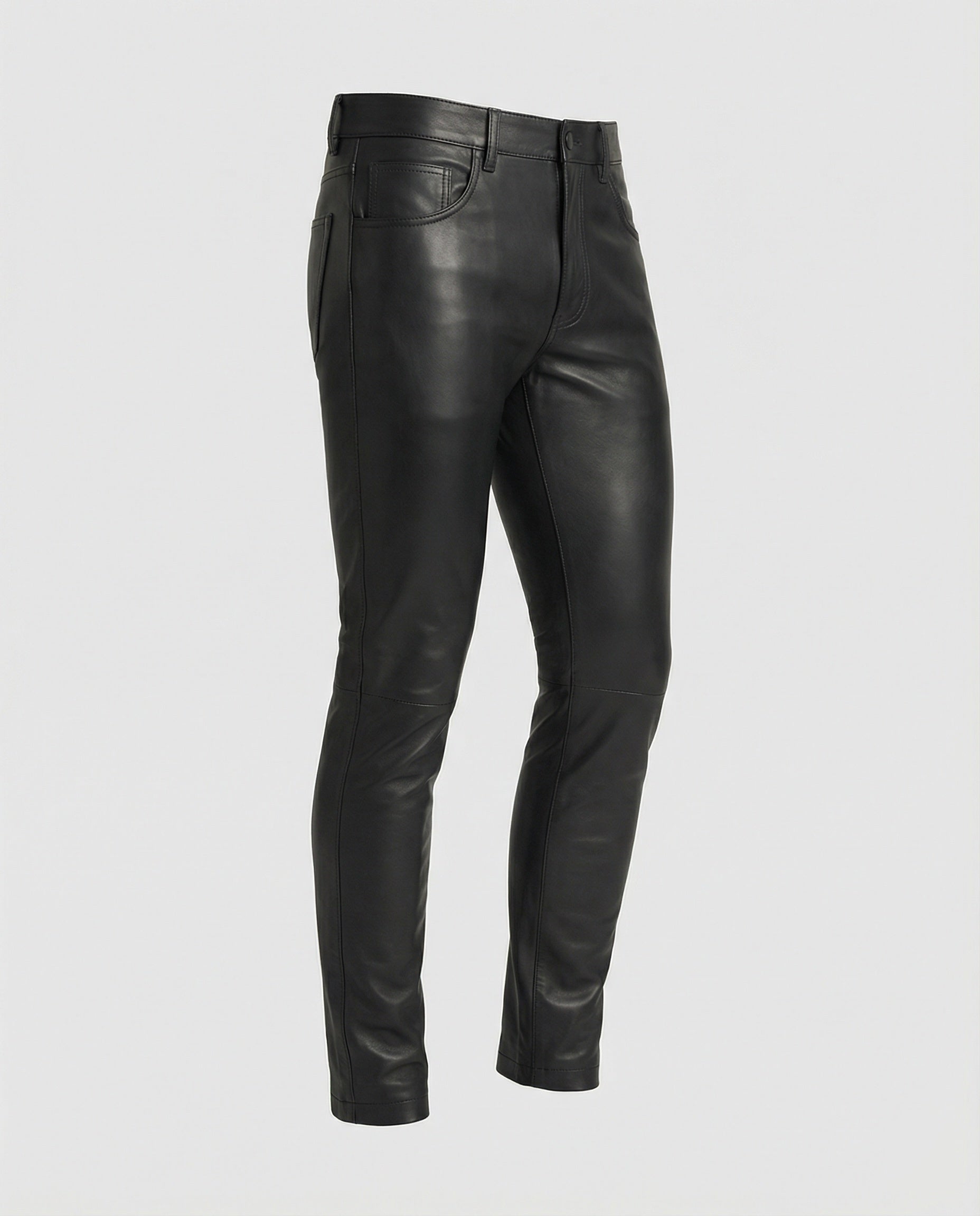 Men's Faux Leather Pants Slim Fit