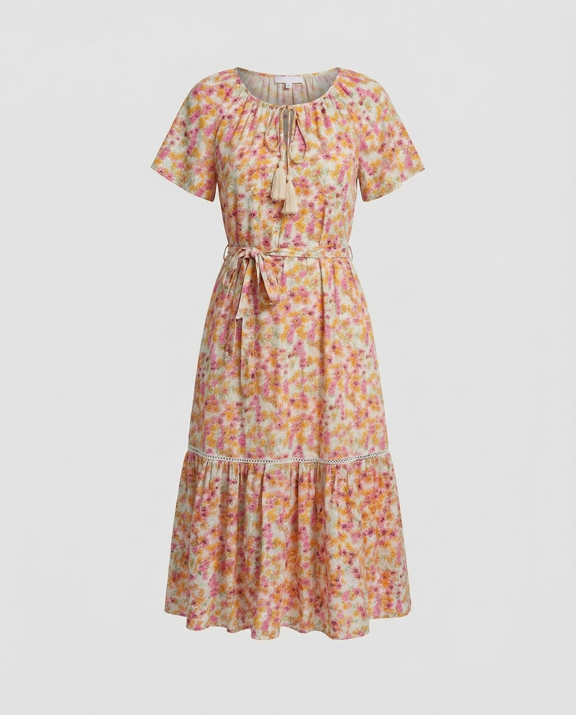 Women’s midi dress with floral design