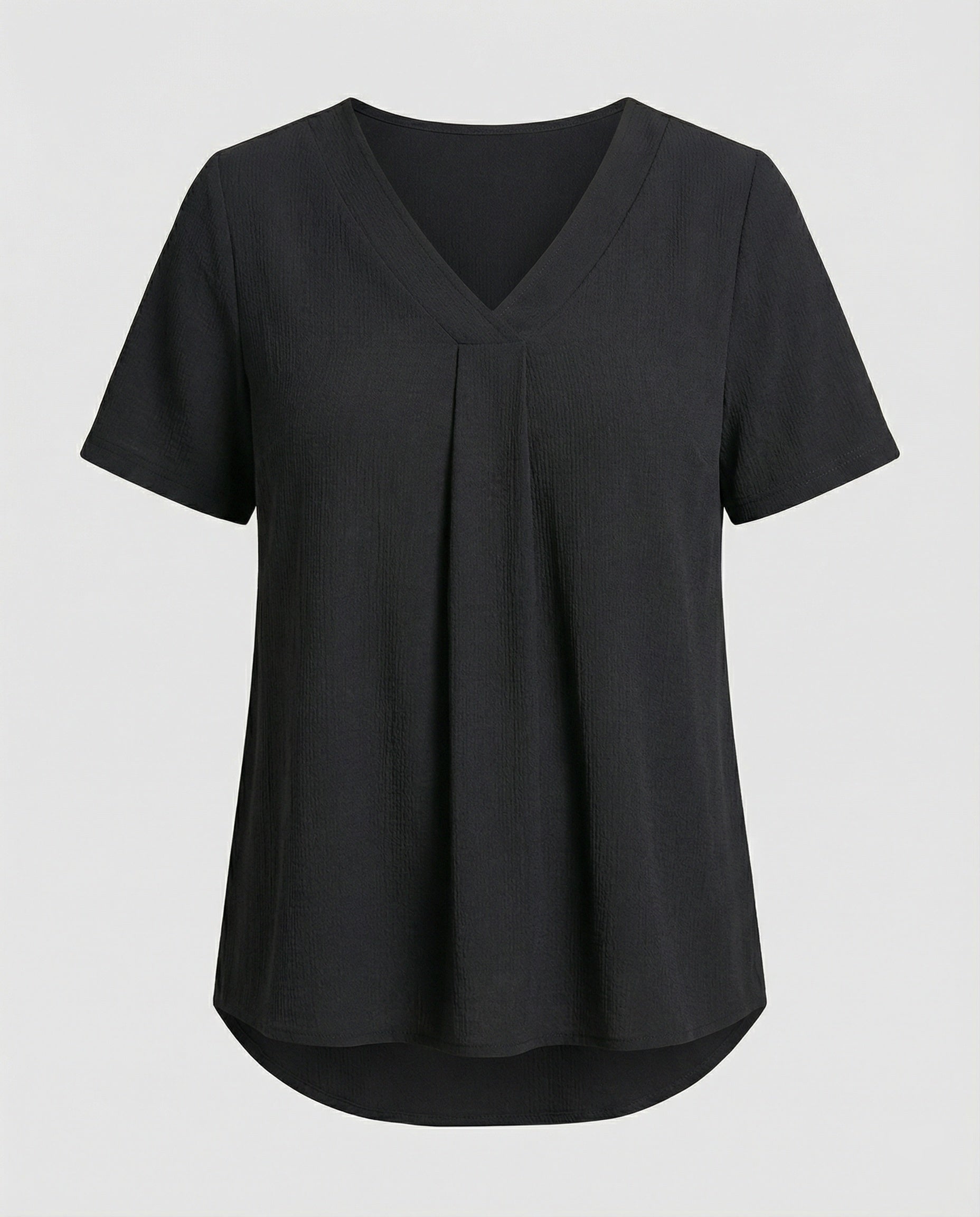 Tunic blouse women with V-neck