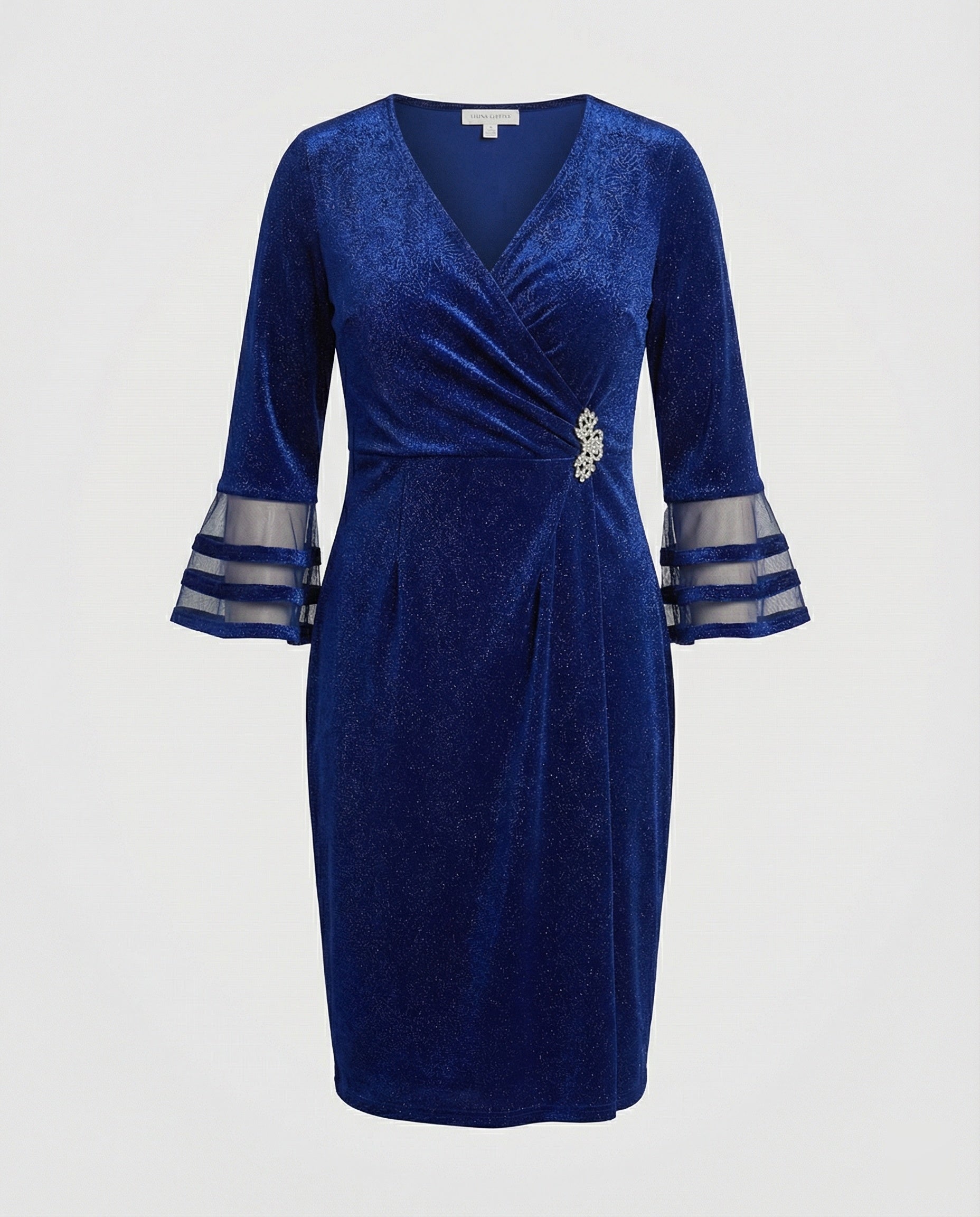 Women's Sheath Dress with V Neck