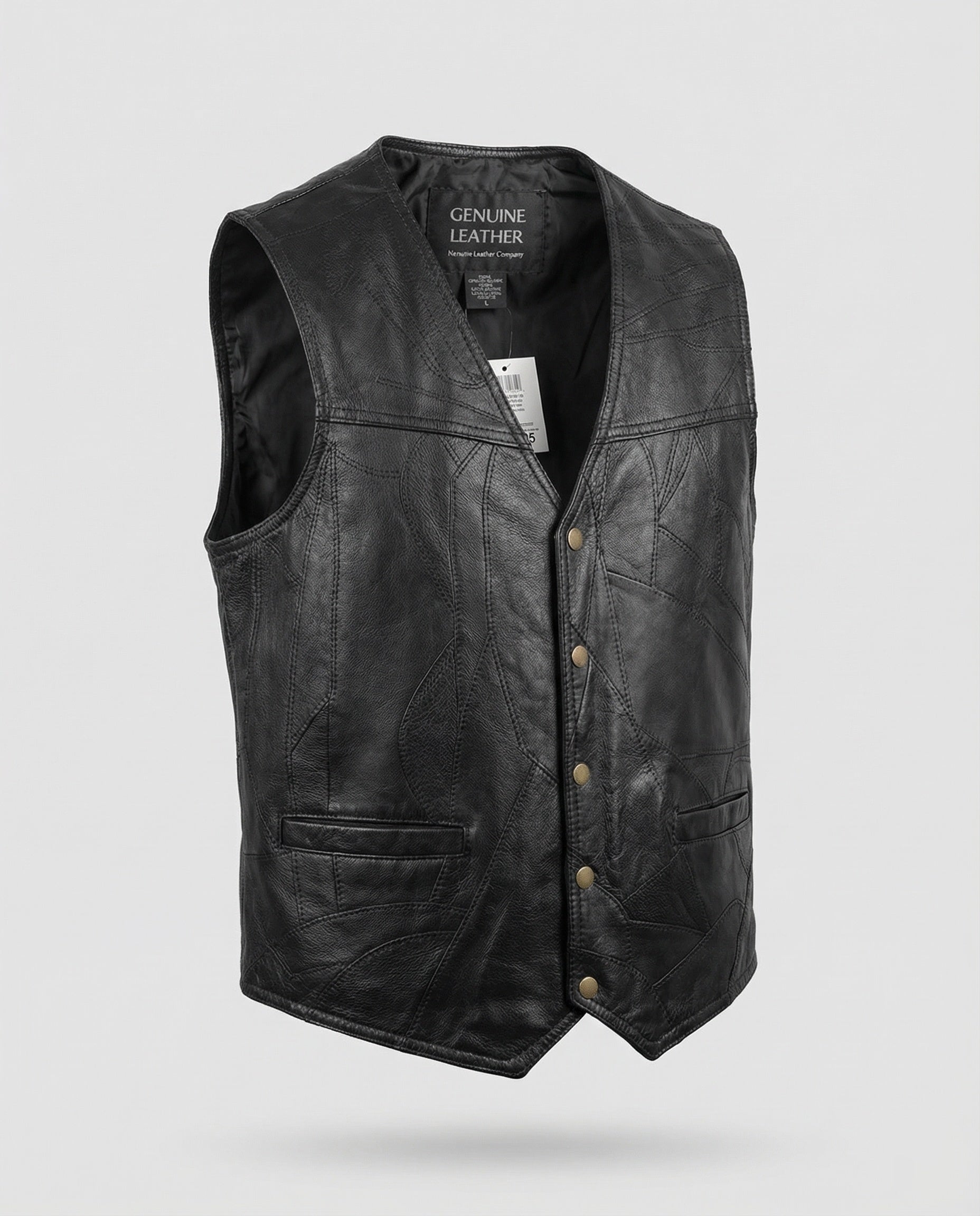 Men's Biker Leather Vest