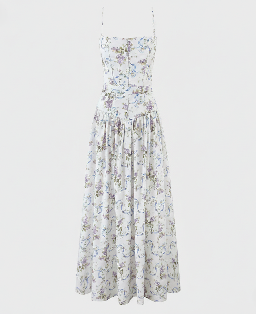 Women's Maxi Dress with Corset Top