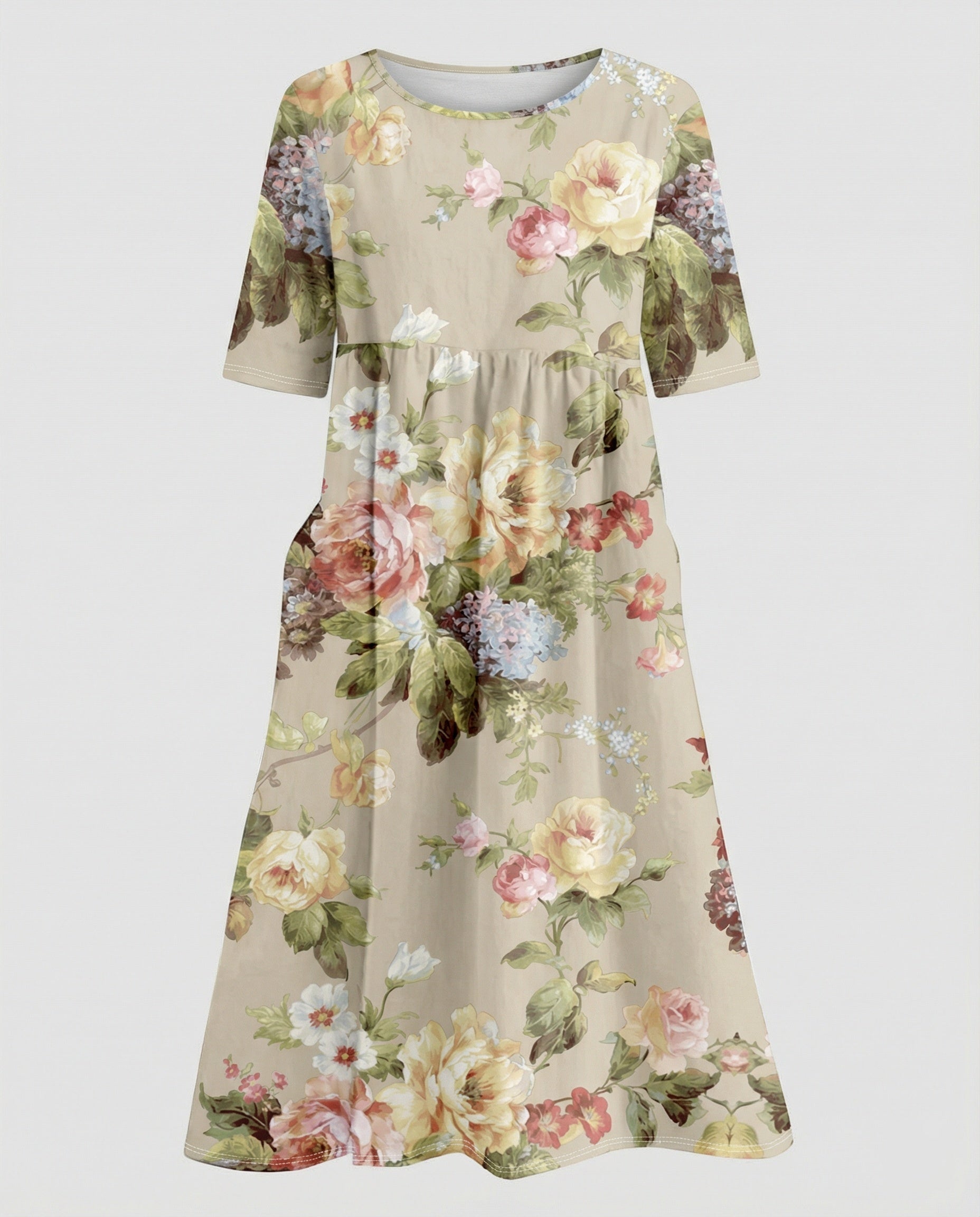 Women's maxi dress with pockets airy