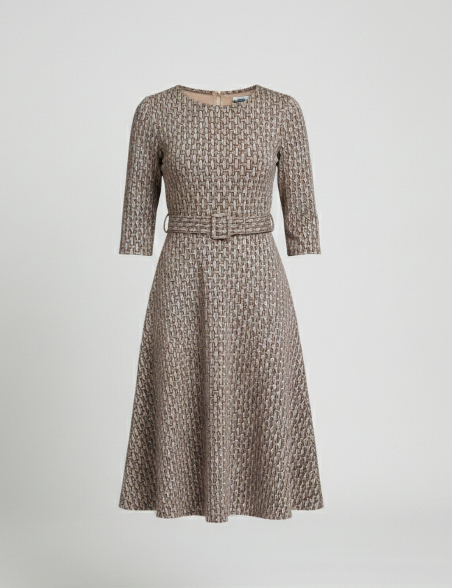 Women Midi Dress A-Line Elegant
