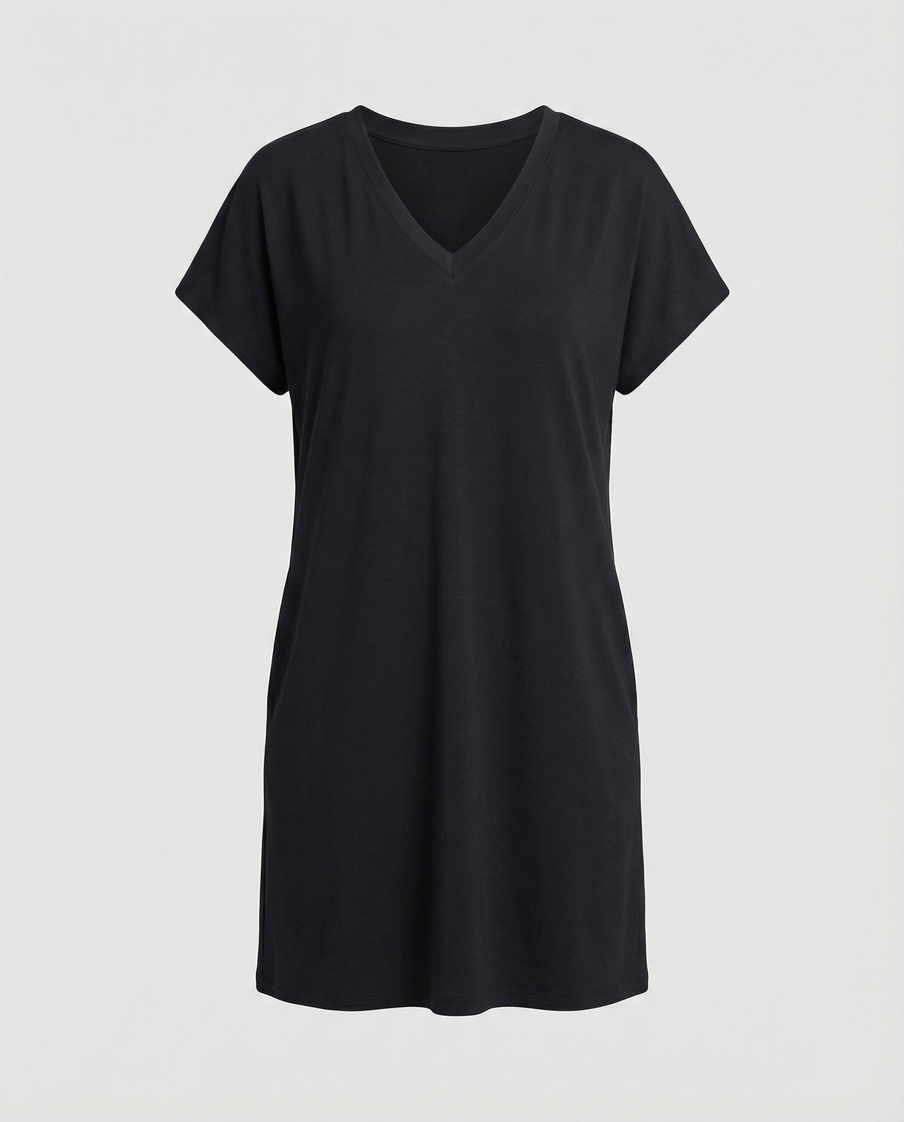 Leisure dress women with V-neck