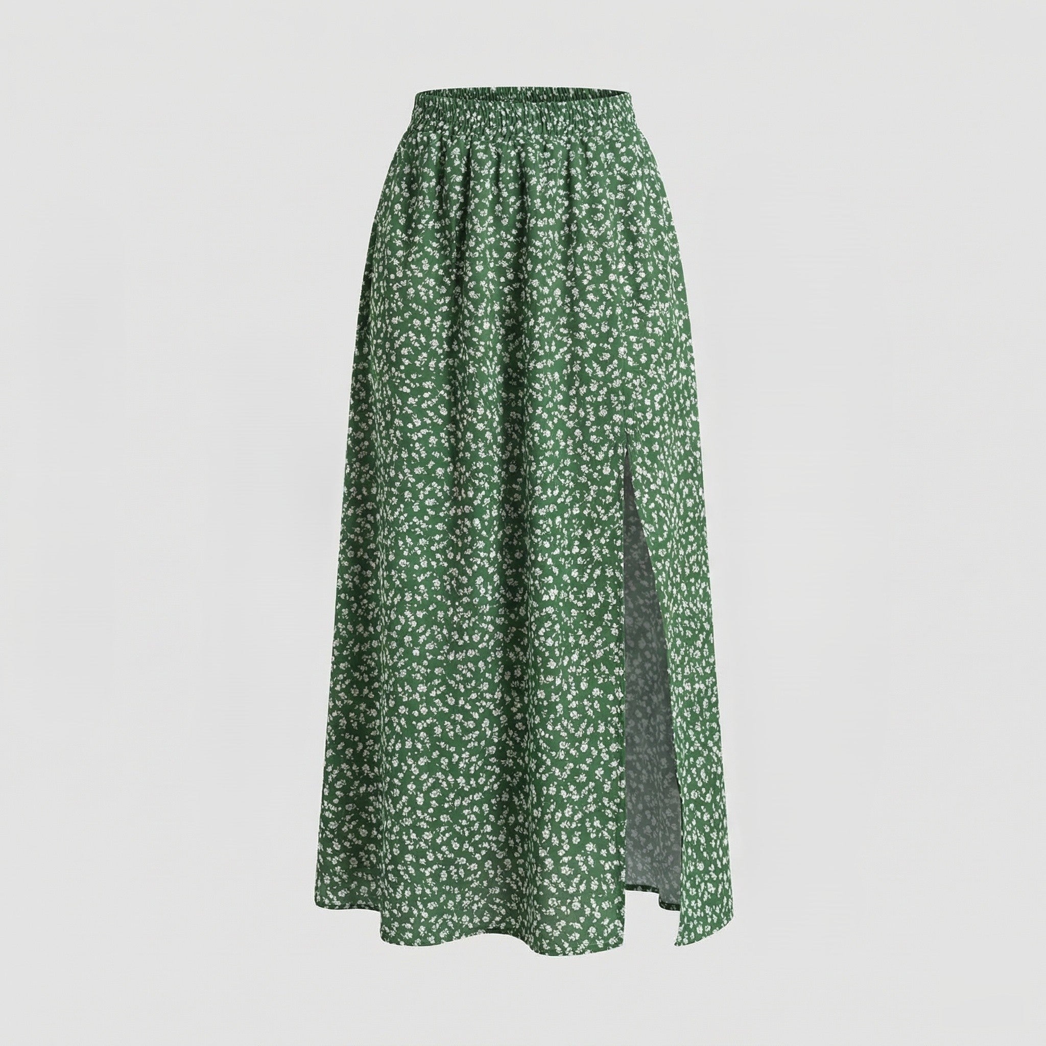 Women's Flowing High Side Split Mixed Chiffon Maxi Skirt