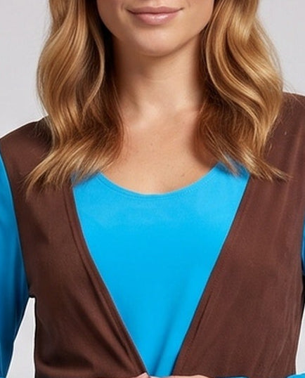 Ladies Hippie Costume with Colorful Pattern and Fringes Chichicherry