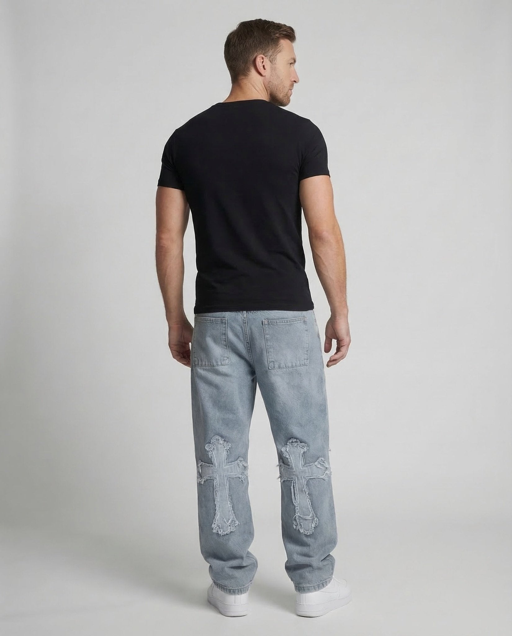Unisex Baggy Jeans Destroyed - Chichicherry