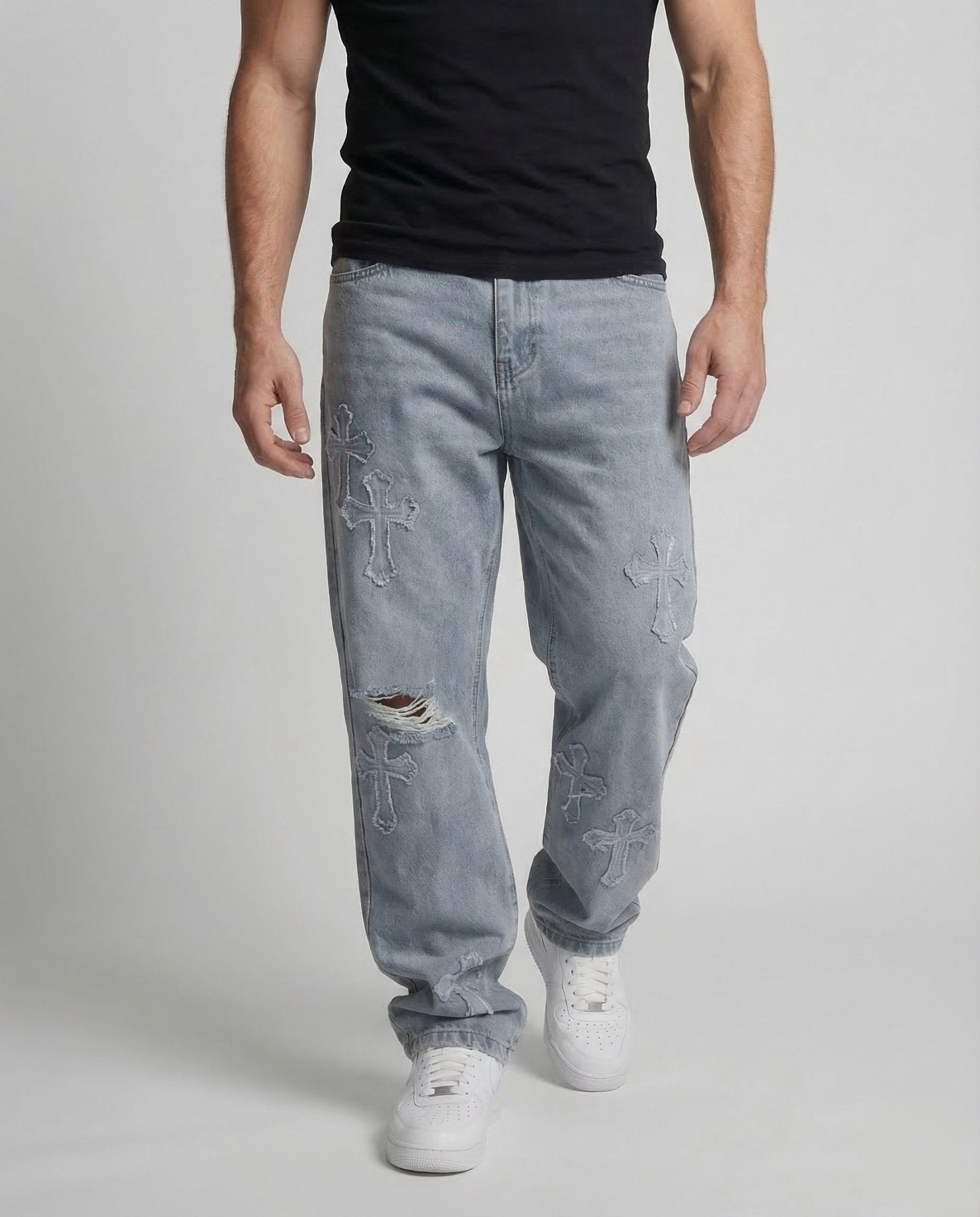 Unisex Baggy Jeans Destroyed - Chichicherry
