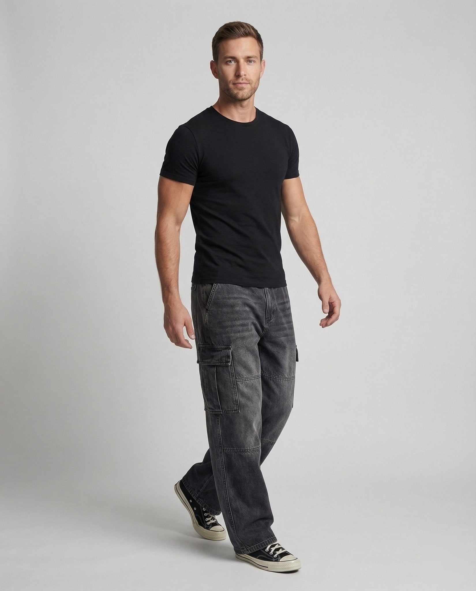 Unisex Jeans Cargo Pants Wide - Chichicherry