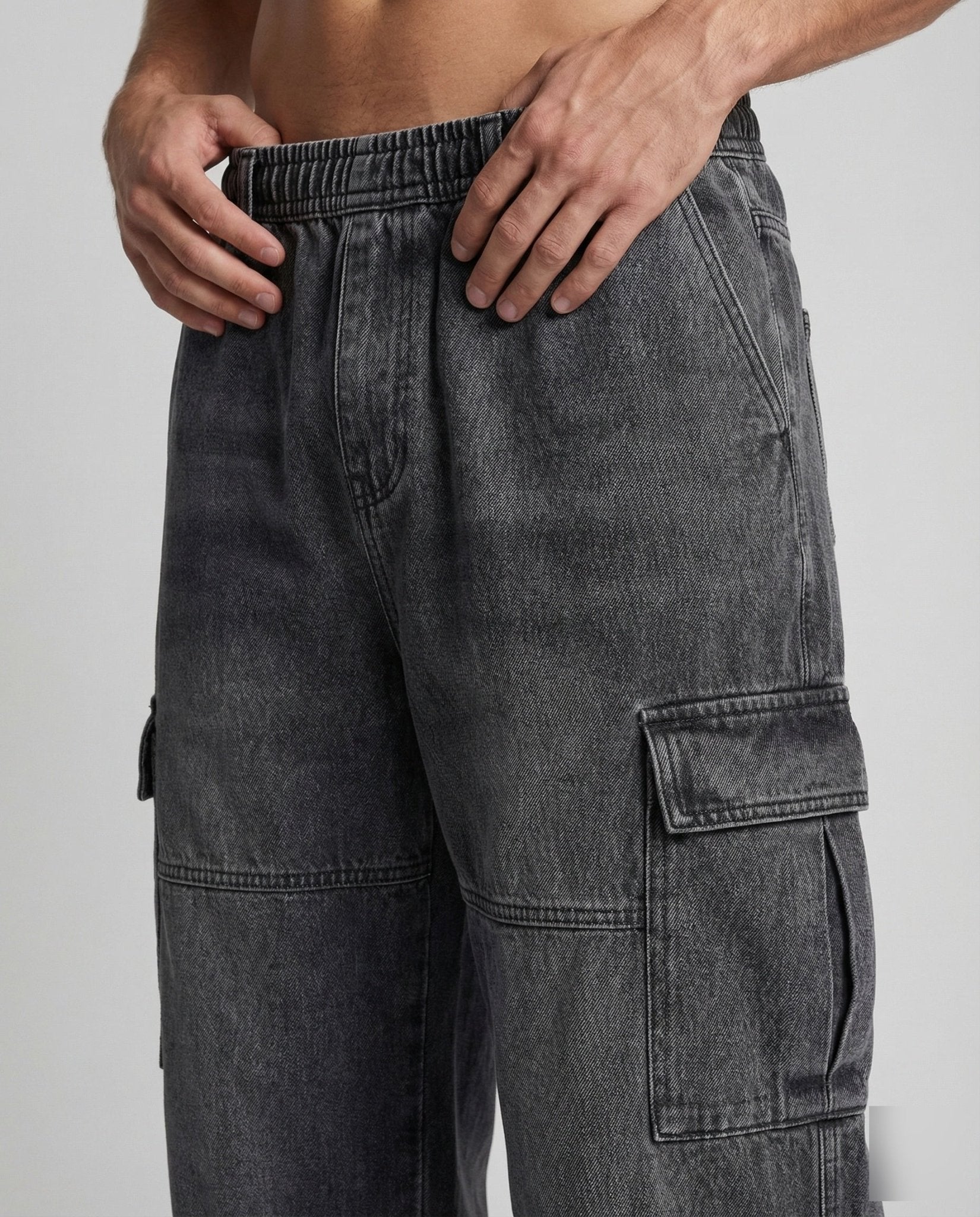 Unisex Jeans Cargo Pants Wide - Chichicherry
