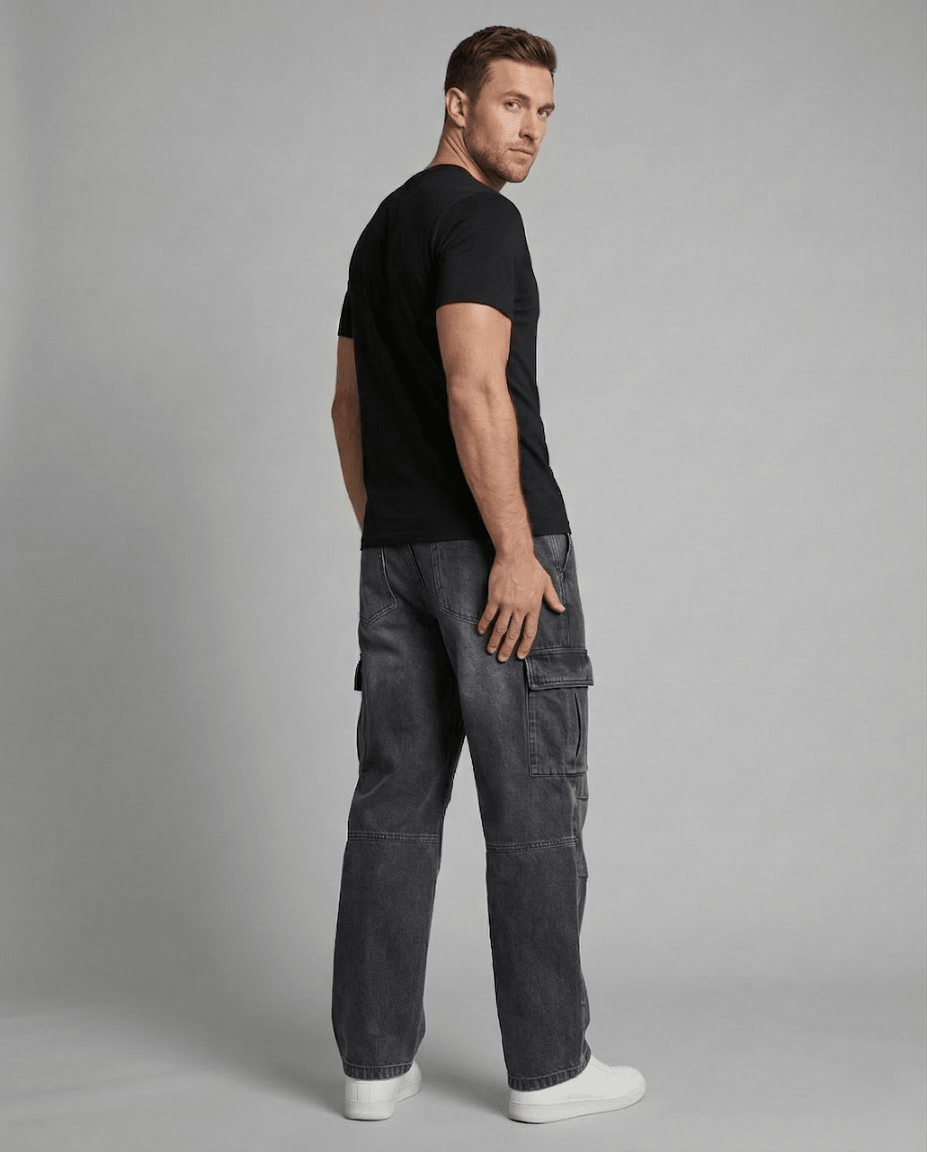 Unisex Jeans Cargo Pants Wide - Chichicherry