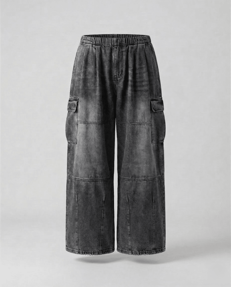 Unisex Jeans Cargo Pants Wide - Chichicherry