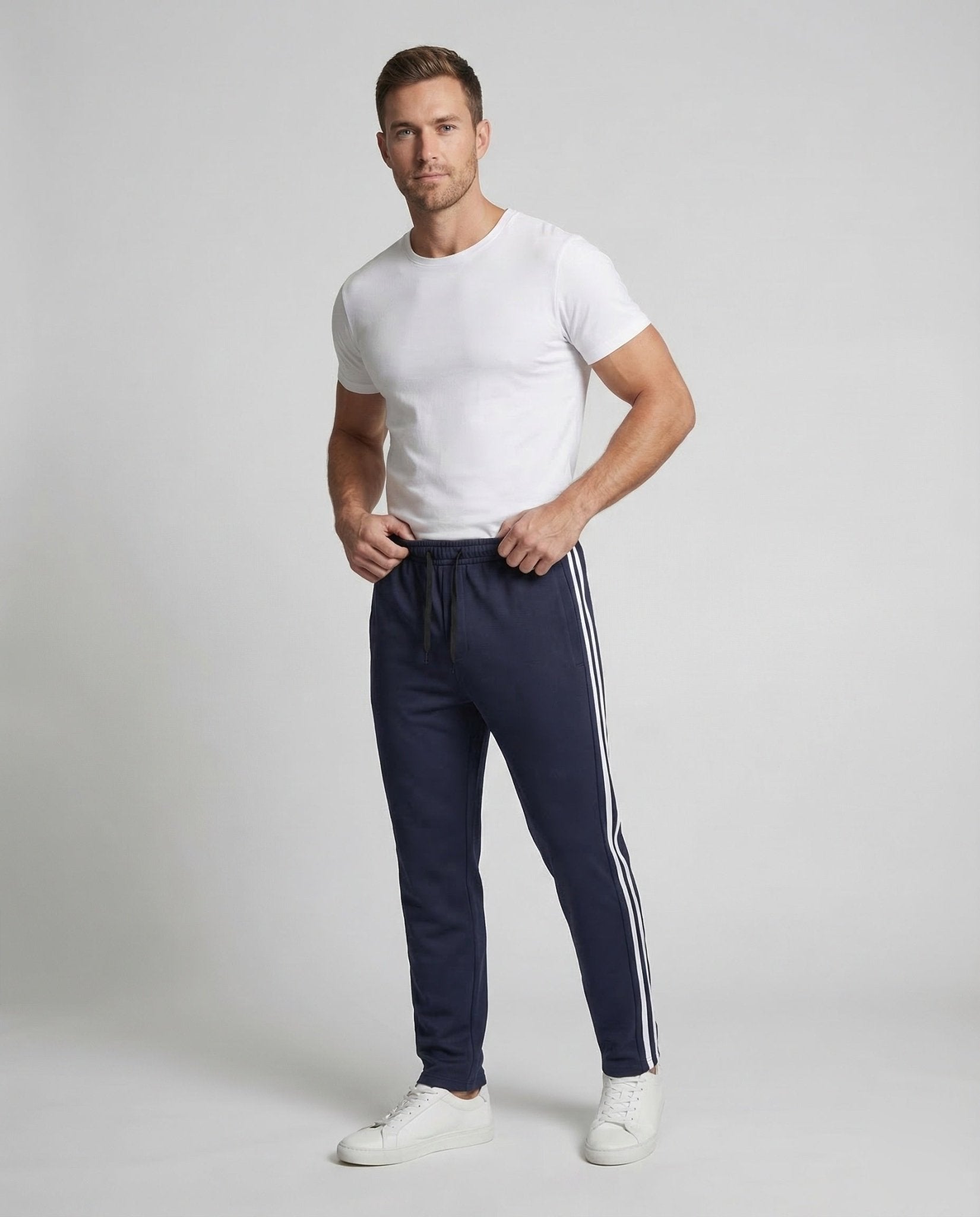 Unisex Striped Fleece Jogging Pants - Chichicherry