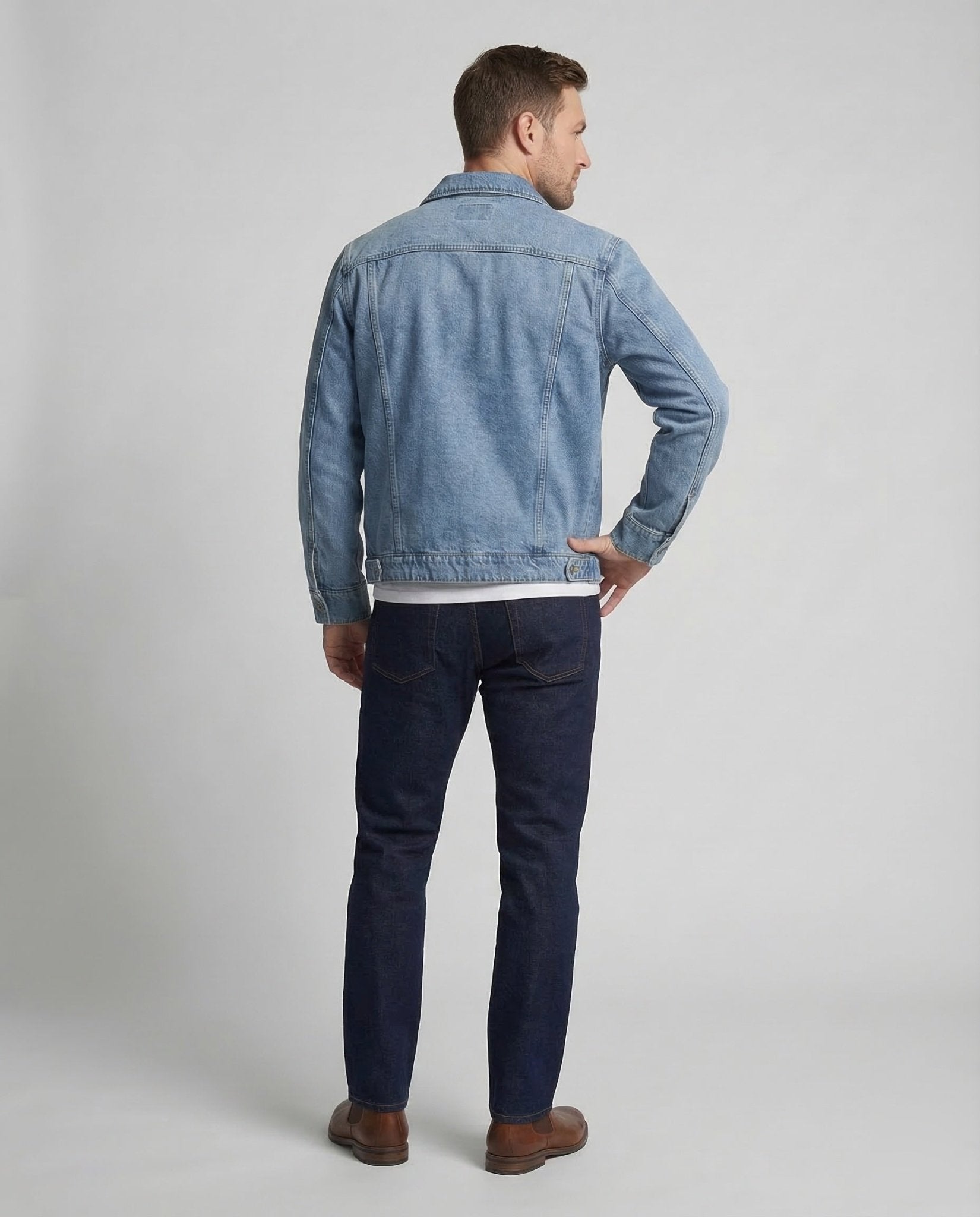 Unisex Wide Jeans Jacket Zipper - Chichicherry