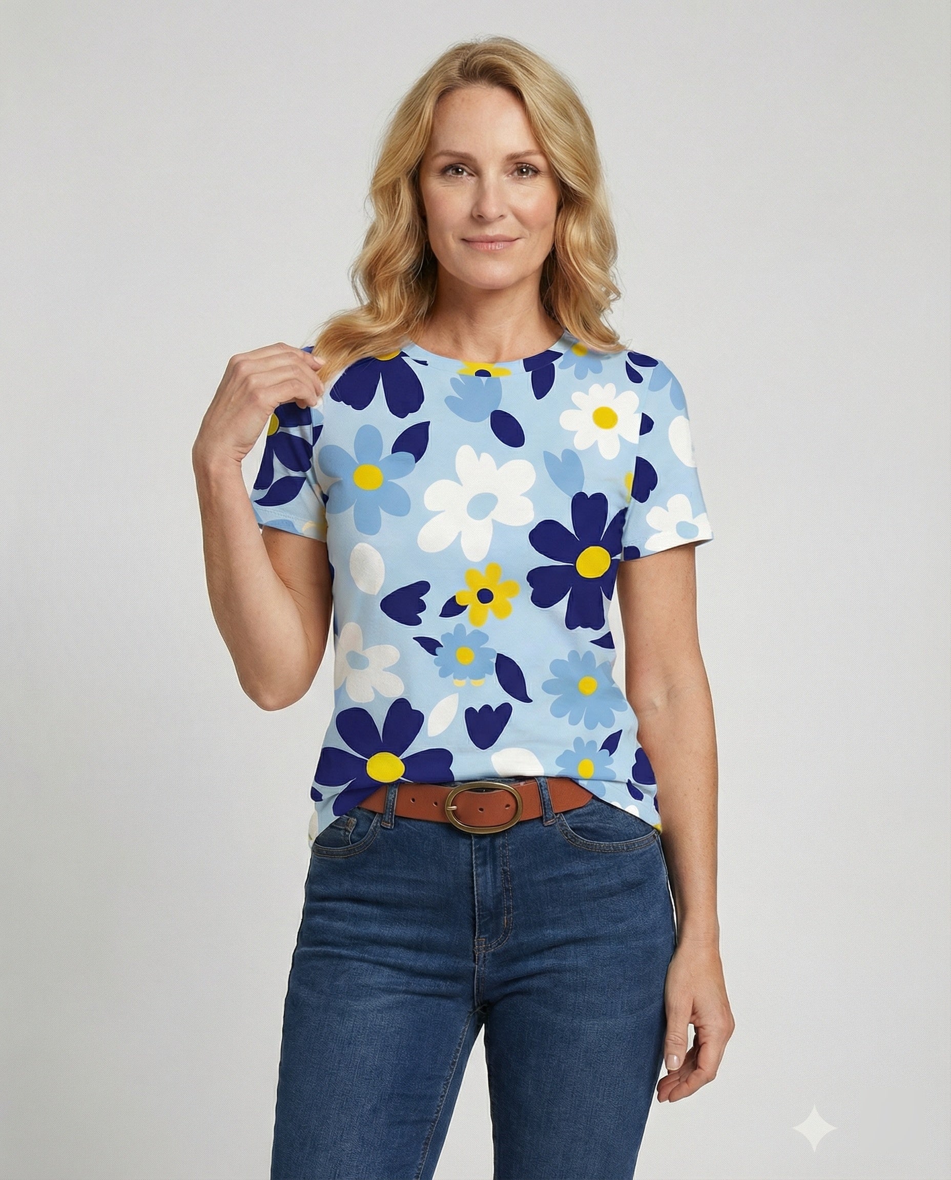 Short Sleeve Shirt Women With Floral Print