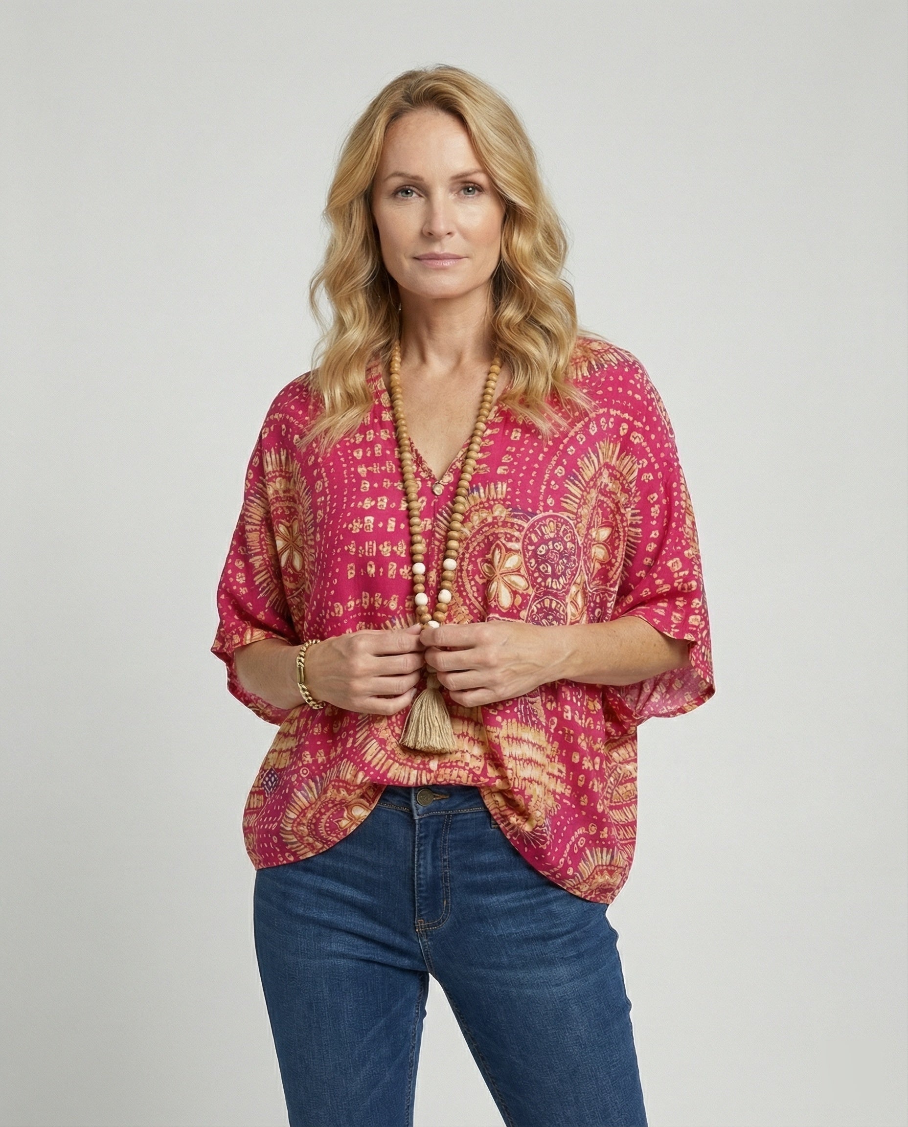 V-Neck Tunic Patterned Women