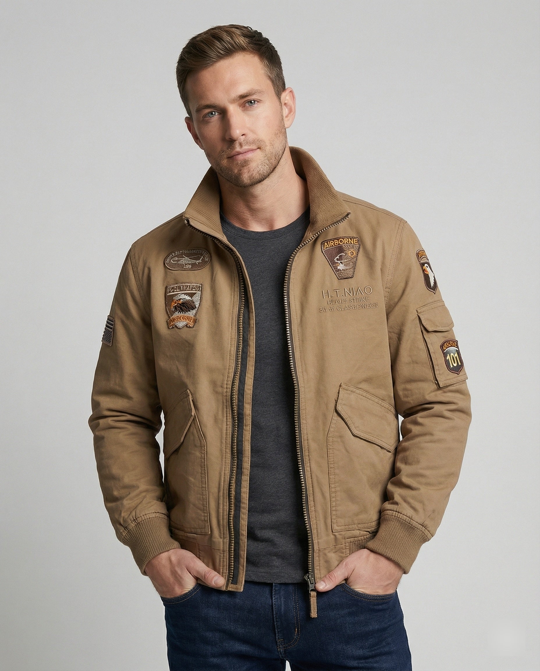 Men's Bomber Jacket Military Style