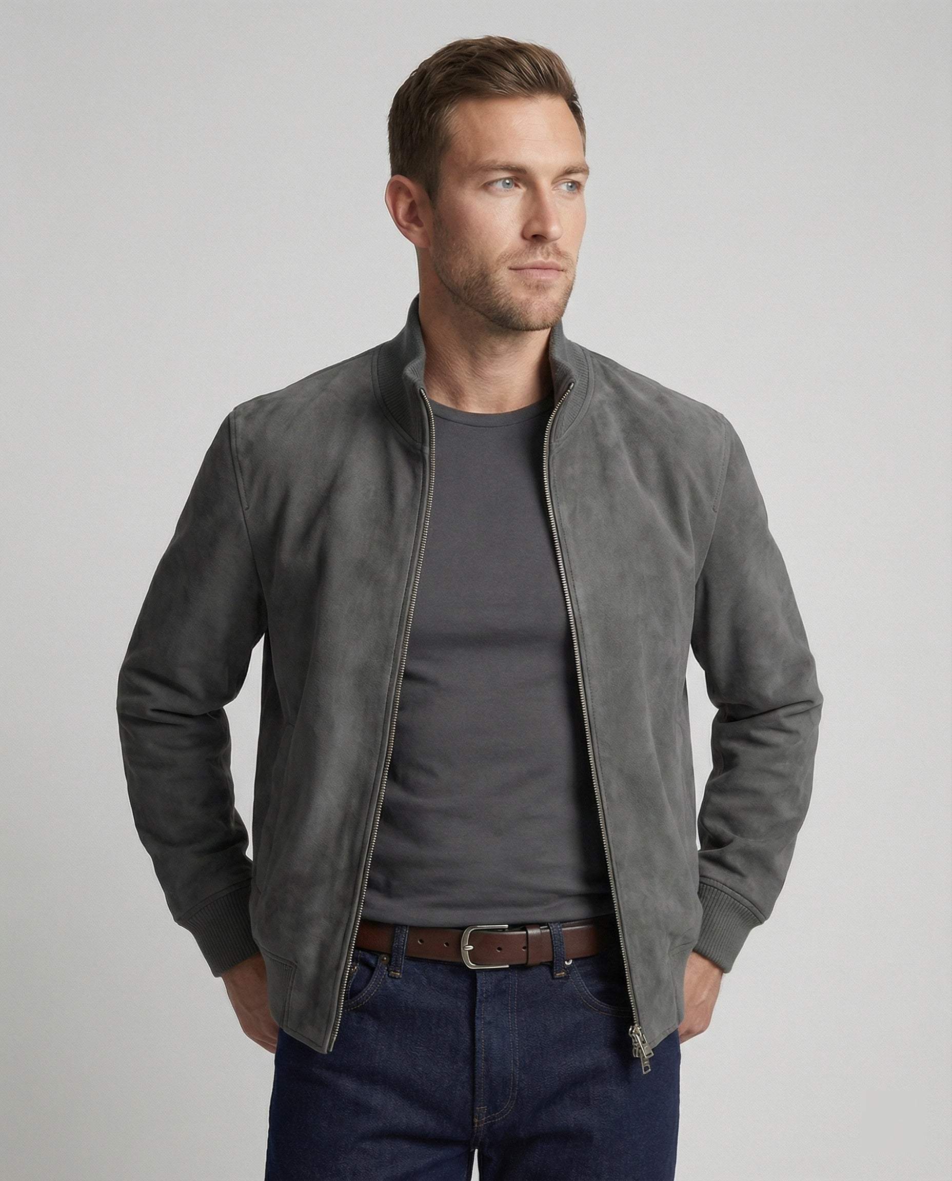 Leisurewear Men's Bomber Jacket Leather Look